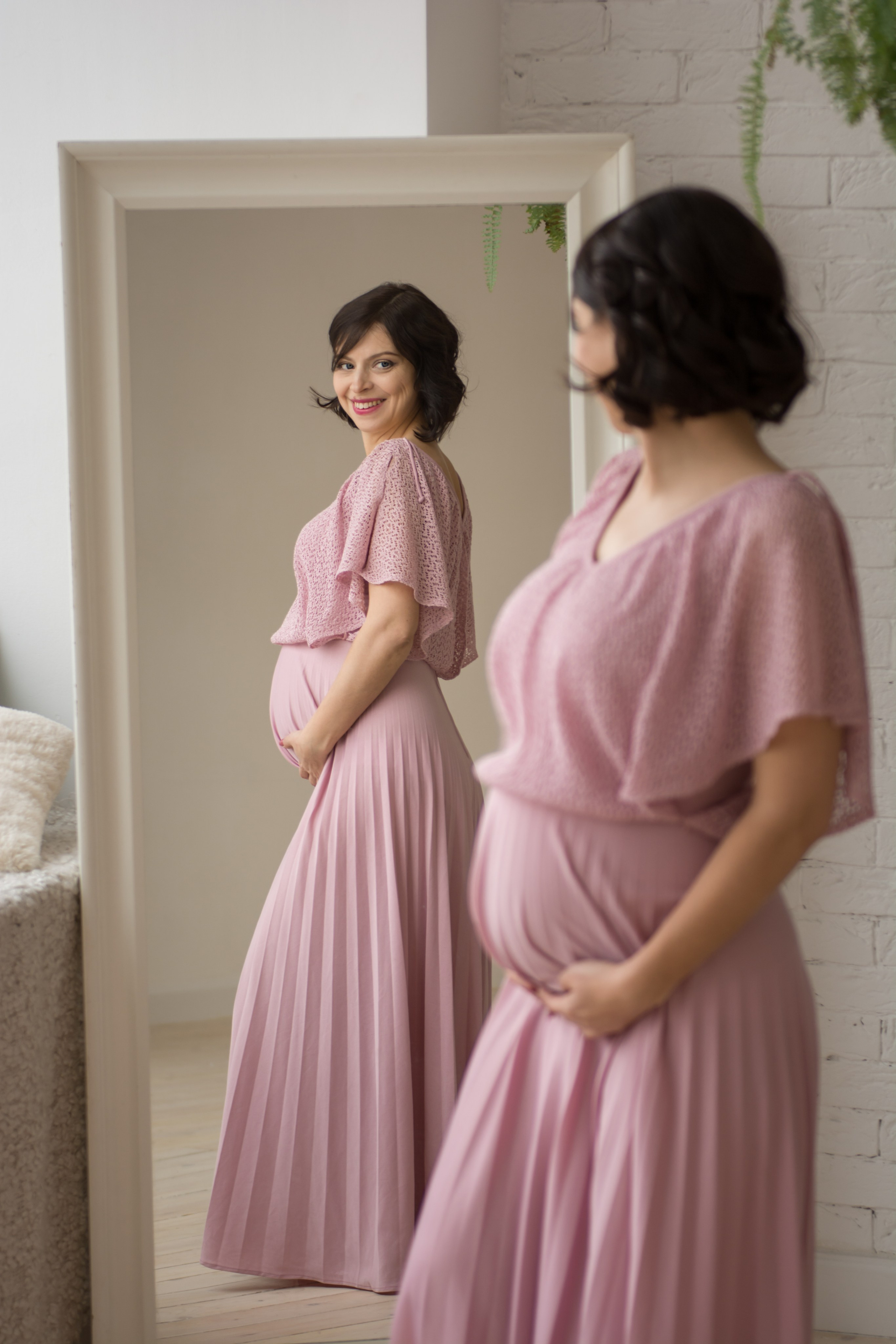 Платье розовое. 46