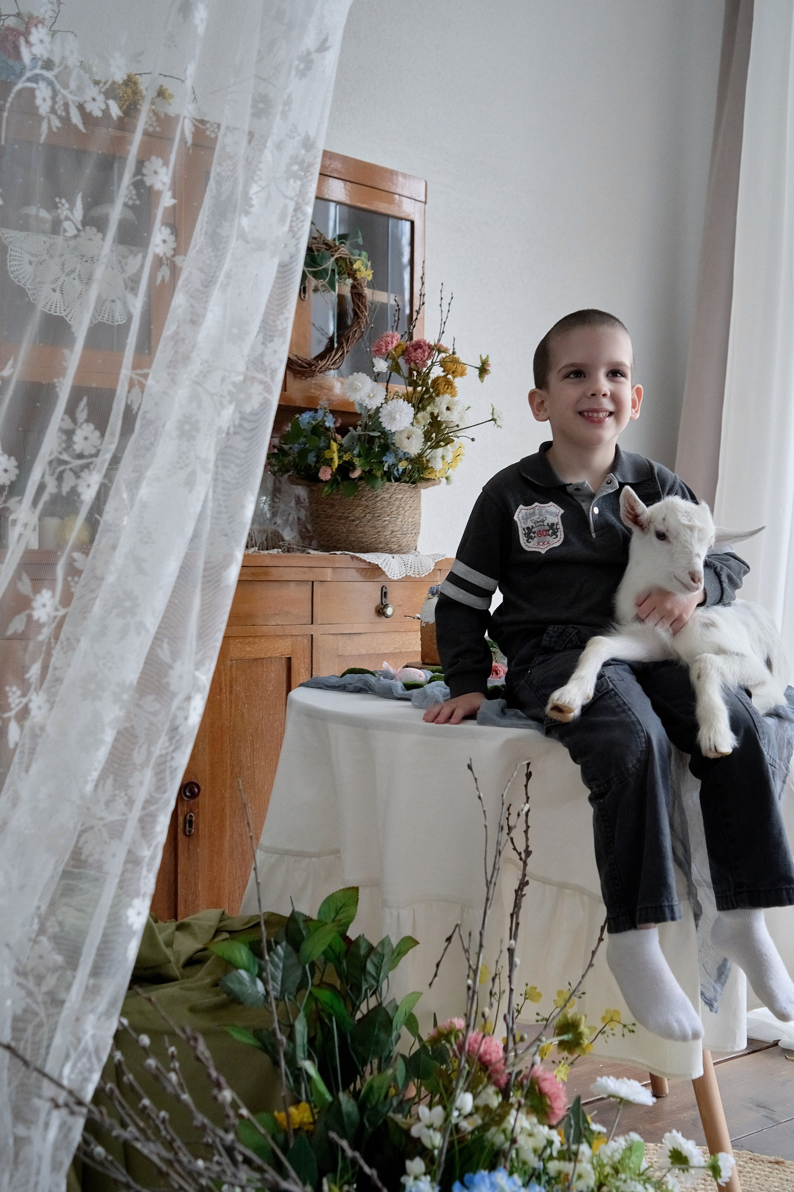 Пасхальная фотосессия с животными в&nbsp;студии г.Краснодар