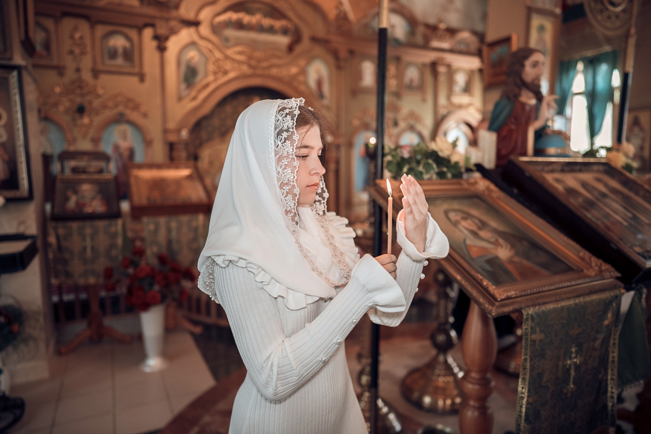Крещение в храме Прп.Сергия Радонежского с. Орлиное. Церковный фотограф Севастополь