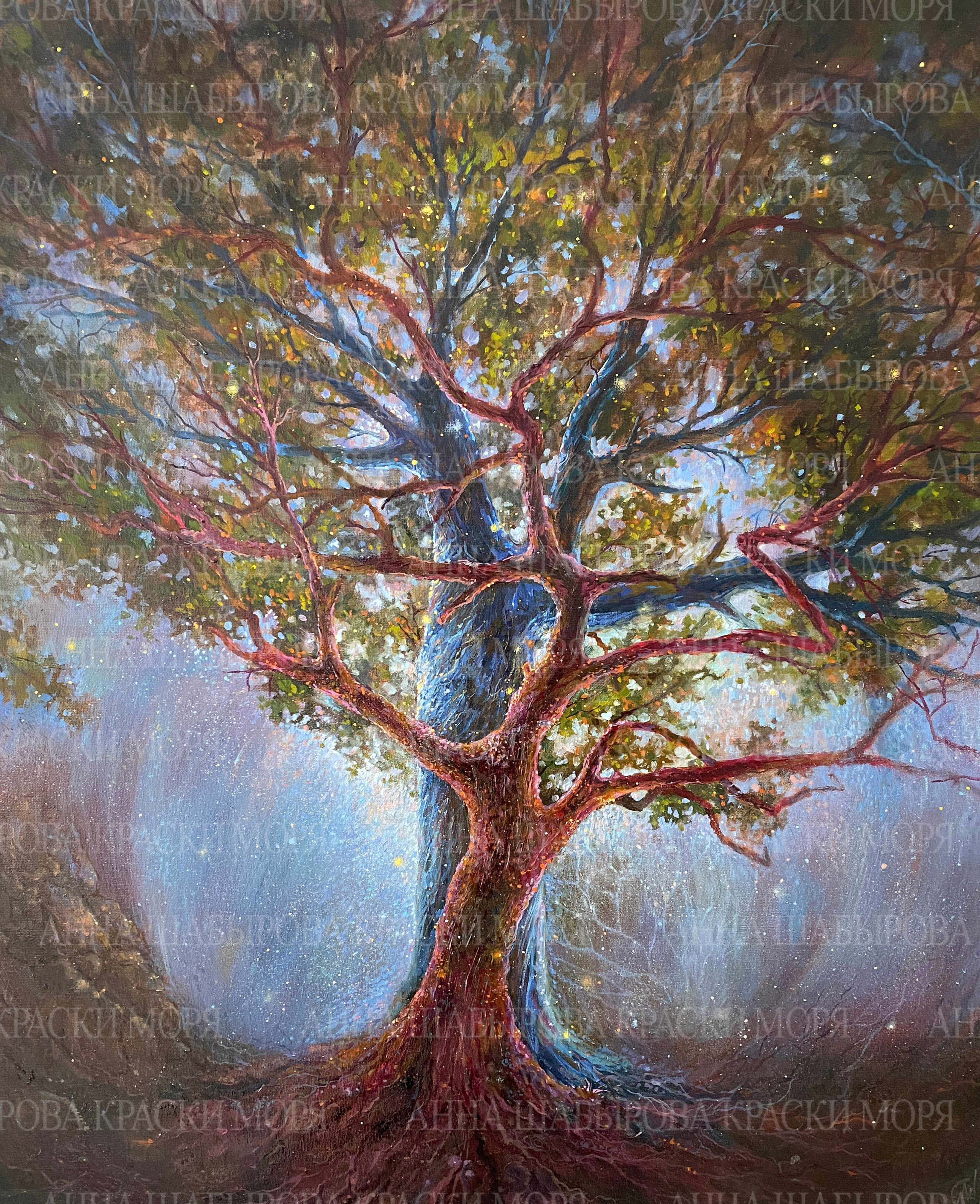 Картина с деревьями, духовный рост