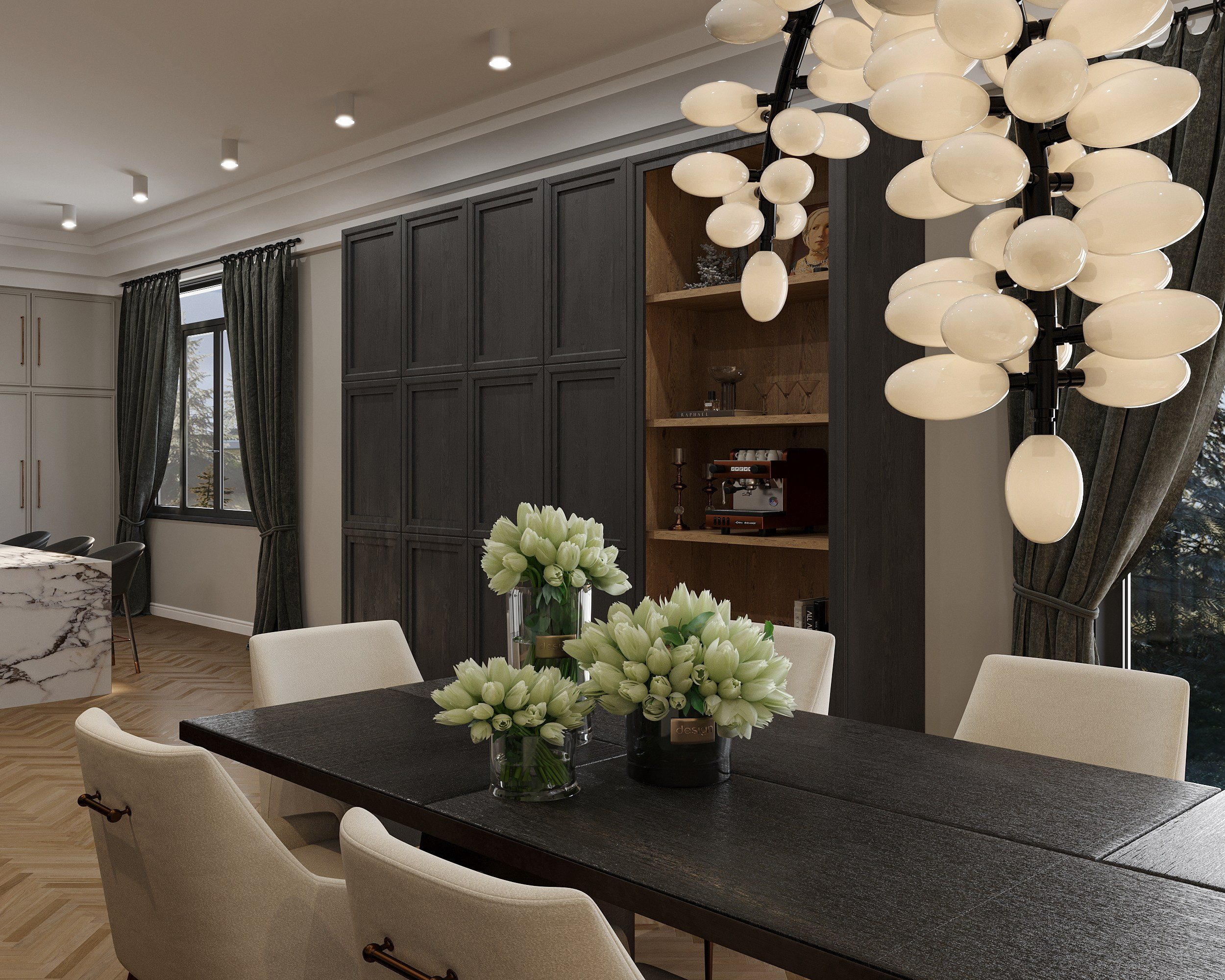 Кухня 63,3 кв. м. Королёва Анастасия | 3D визуализатор