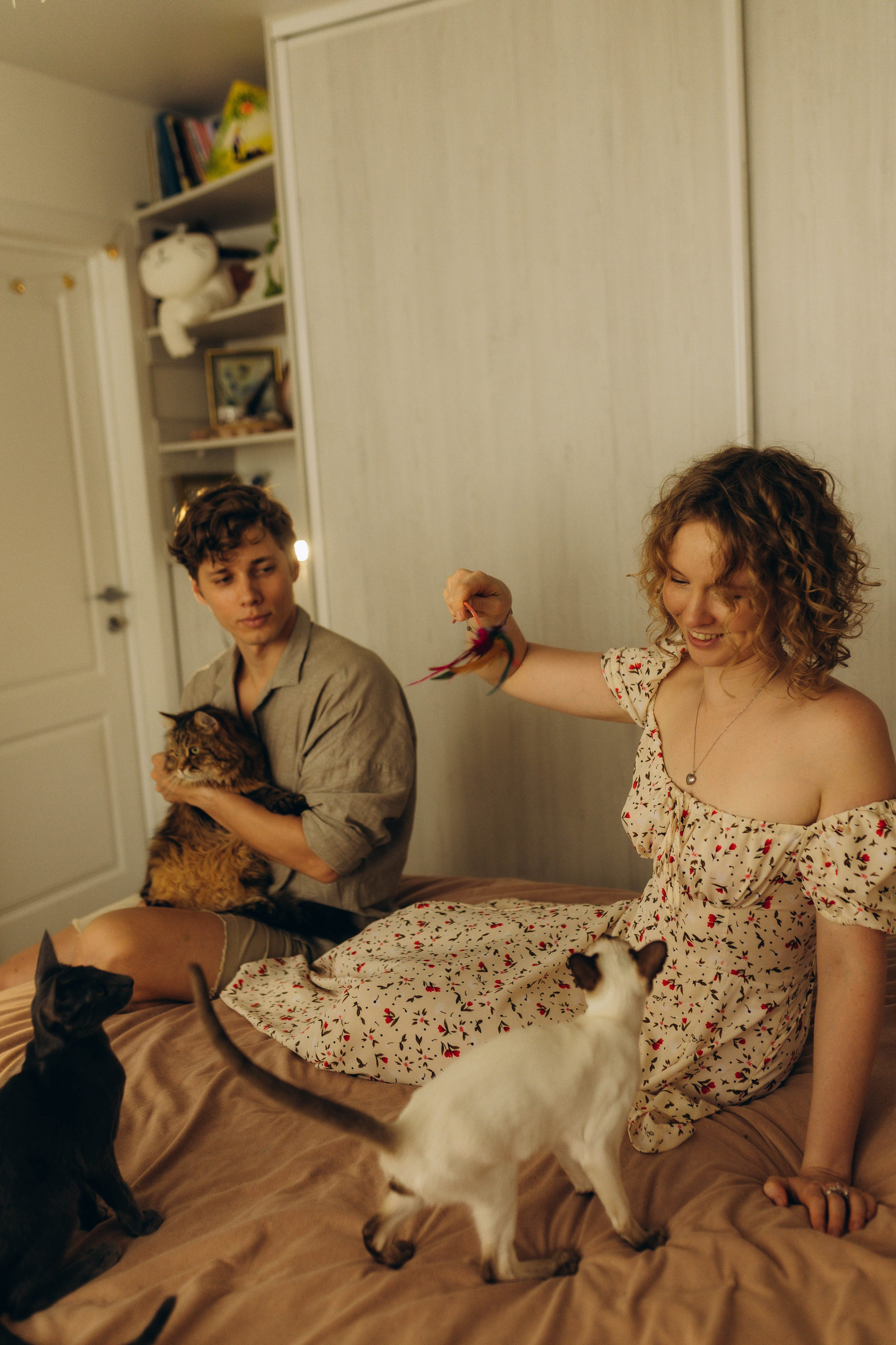 Аня, Костя и котики. Фотограф Саратов