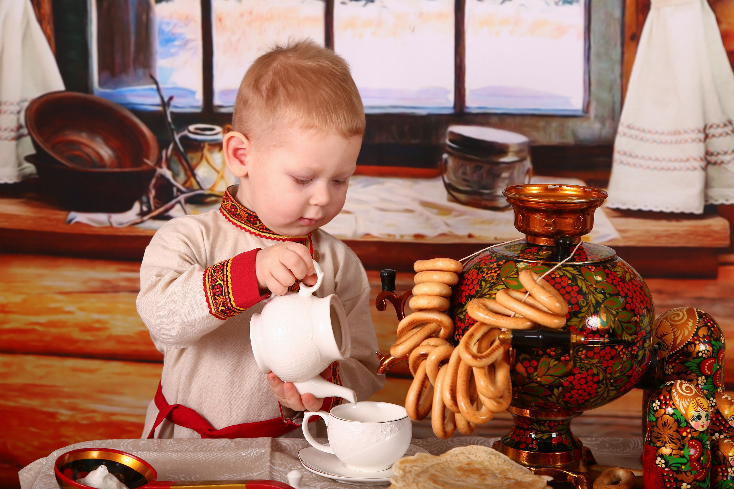 У самовара. Выпускные альбомы в Нижнем Новгороде | Фотостудия Звездочет | Никулина Наталья