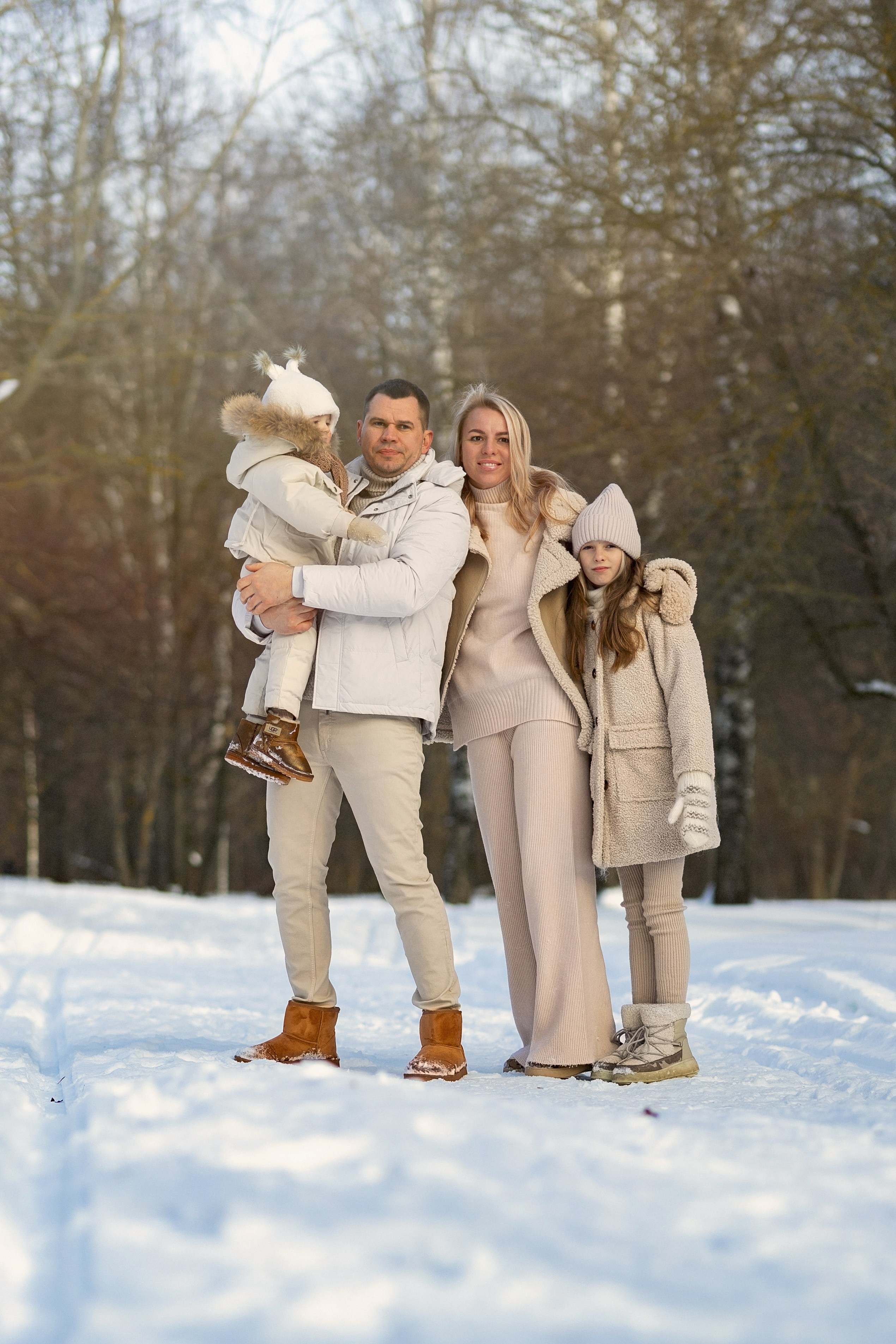 Фотосессия в зимнем парке. Семейный фотограф в Москве Трубинова Екатерина