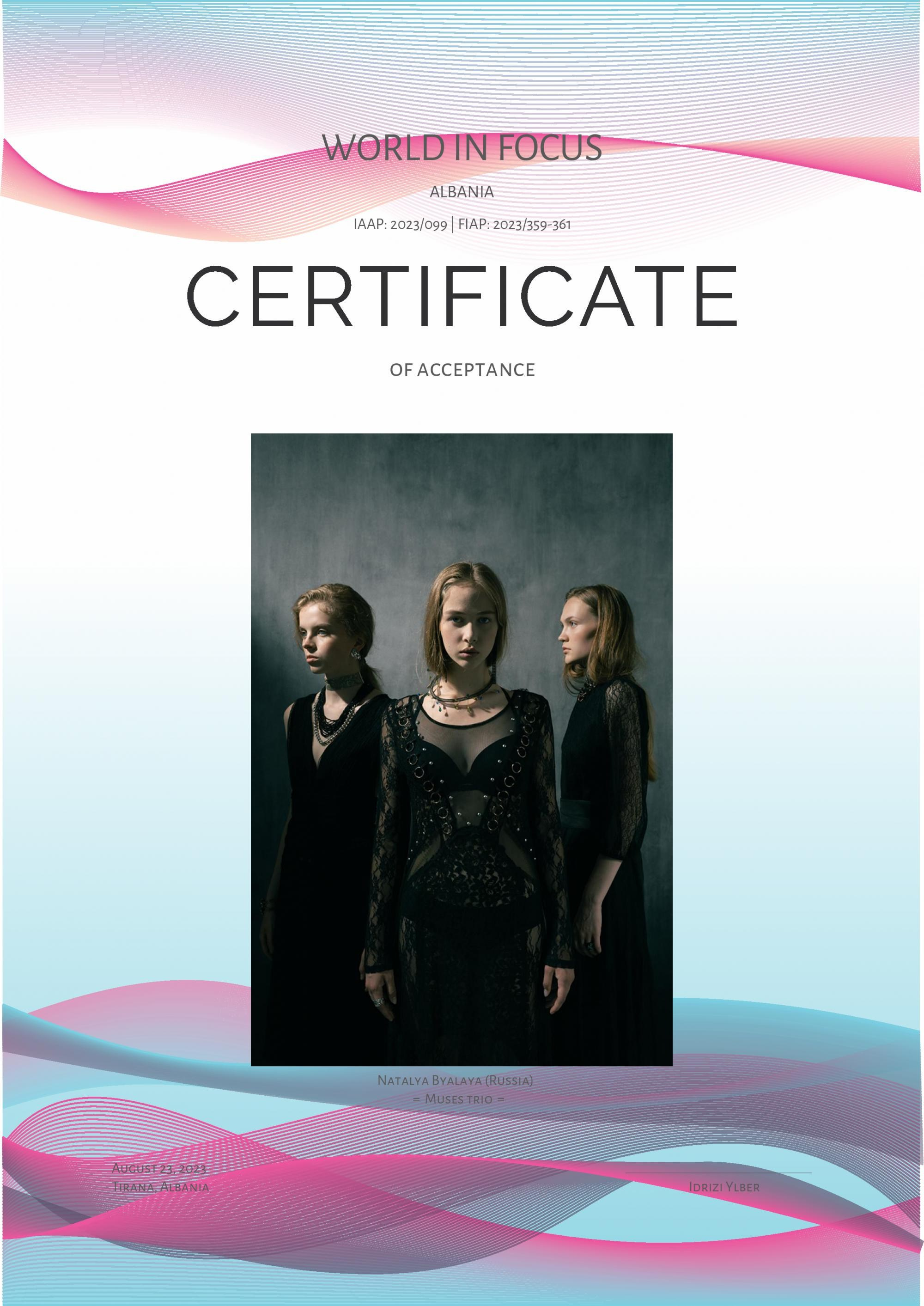 Награды. Портретный фотограф из Санкт-Петербурга Наталья Бялая