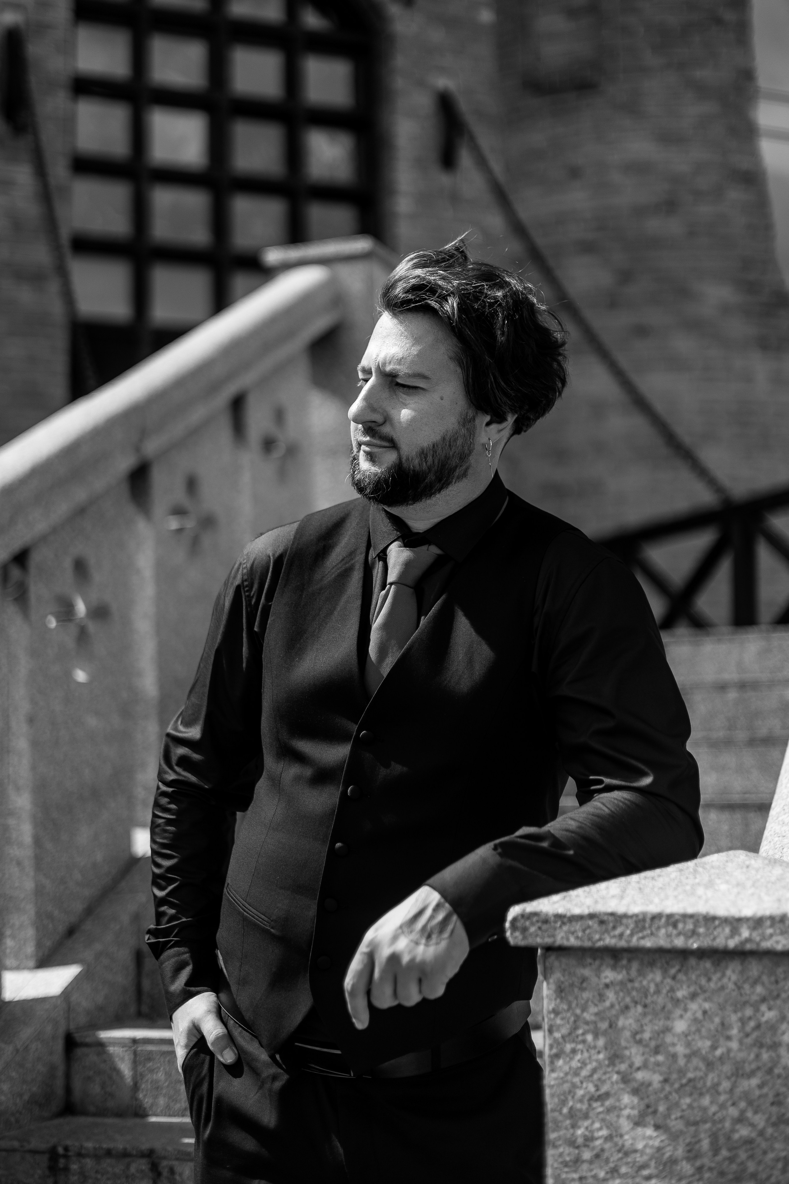 Евгений Саранцев, президент мотоклуба «Garage 13 MCC» и прекрасная Ирина. Фотограф Елена Медок Калининград