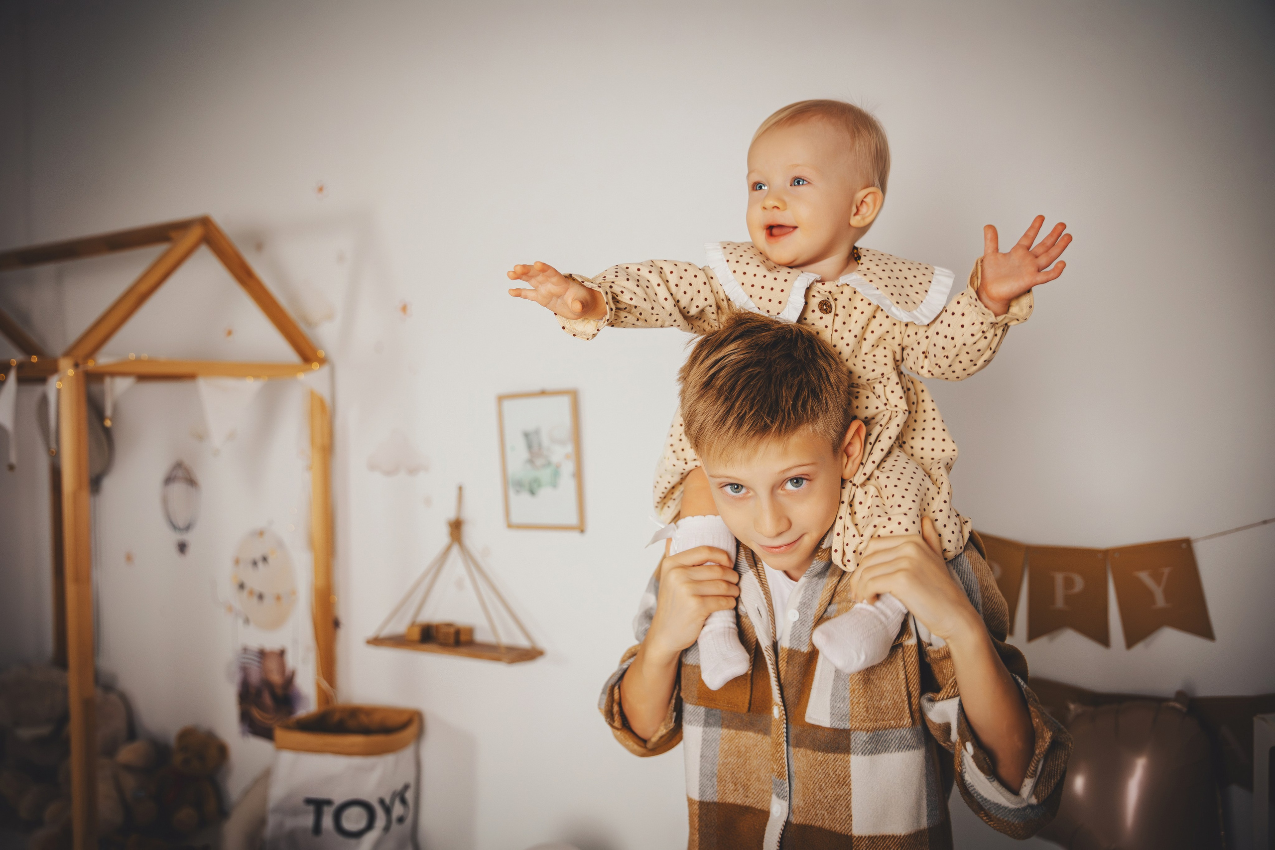 Фотосессия малыша на годик в студии. Семейный и женский фотограф в Москве Надежда Воробьева