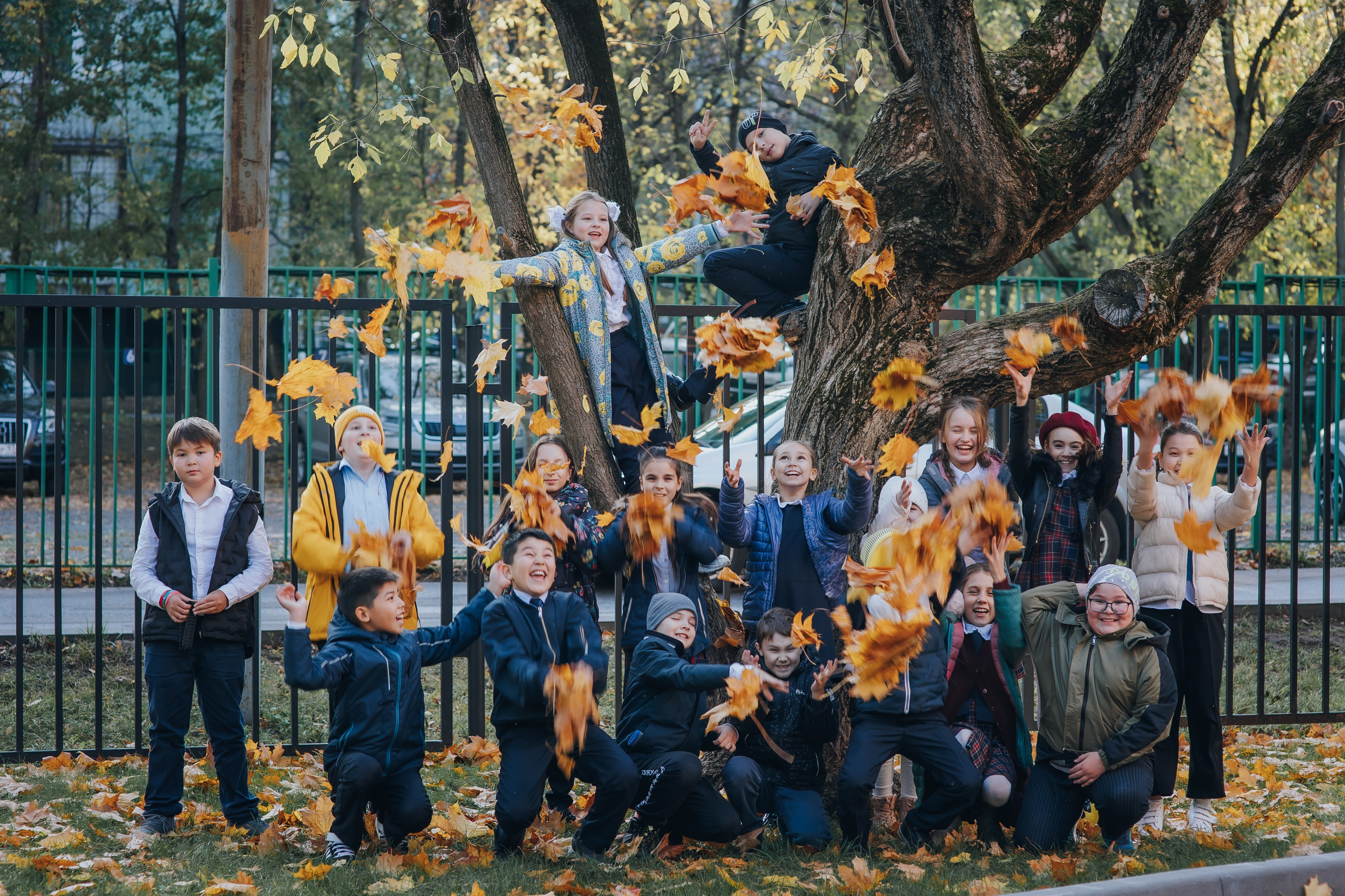 Осенняя съемка 4 класса для Выпускных альбомов. Семейный фотограф в Москве Наталья Чуб, заказать Фотокнигу