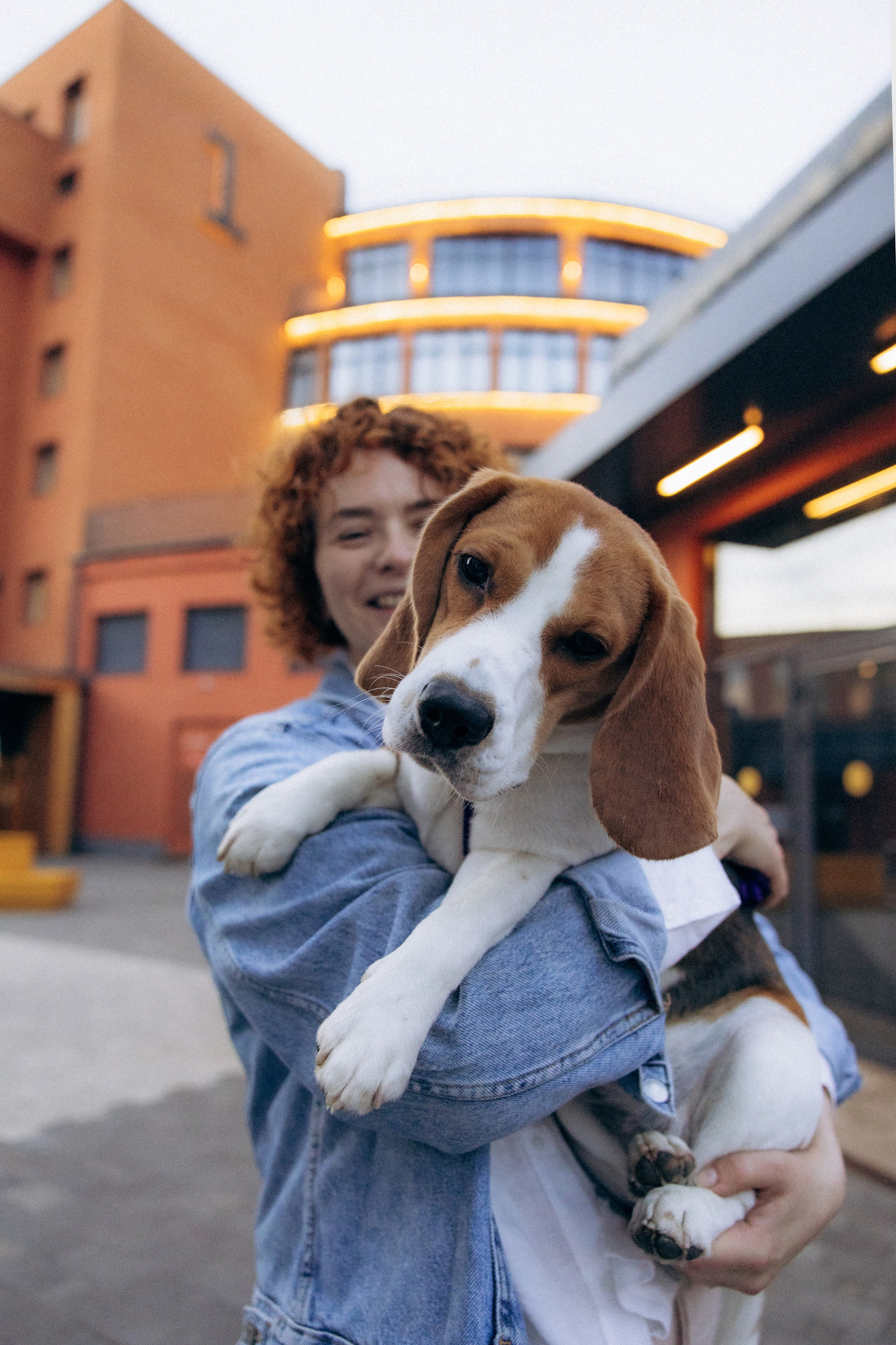 Анна и Рэна. Рассвет в Москве. Фотограф анималист в Казани Алина Сулейманова. Фотограф животных