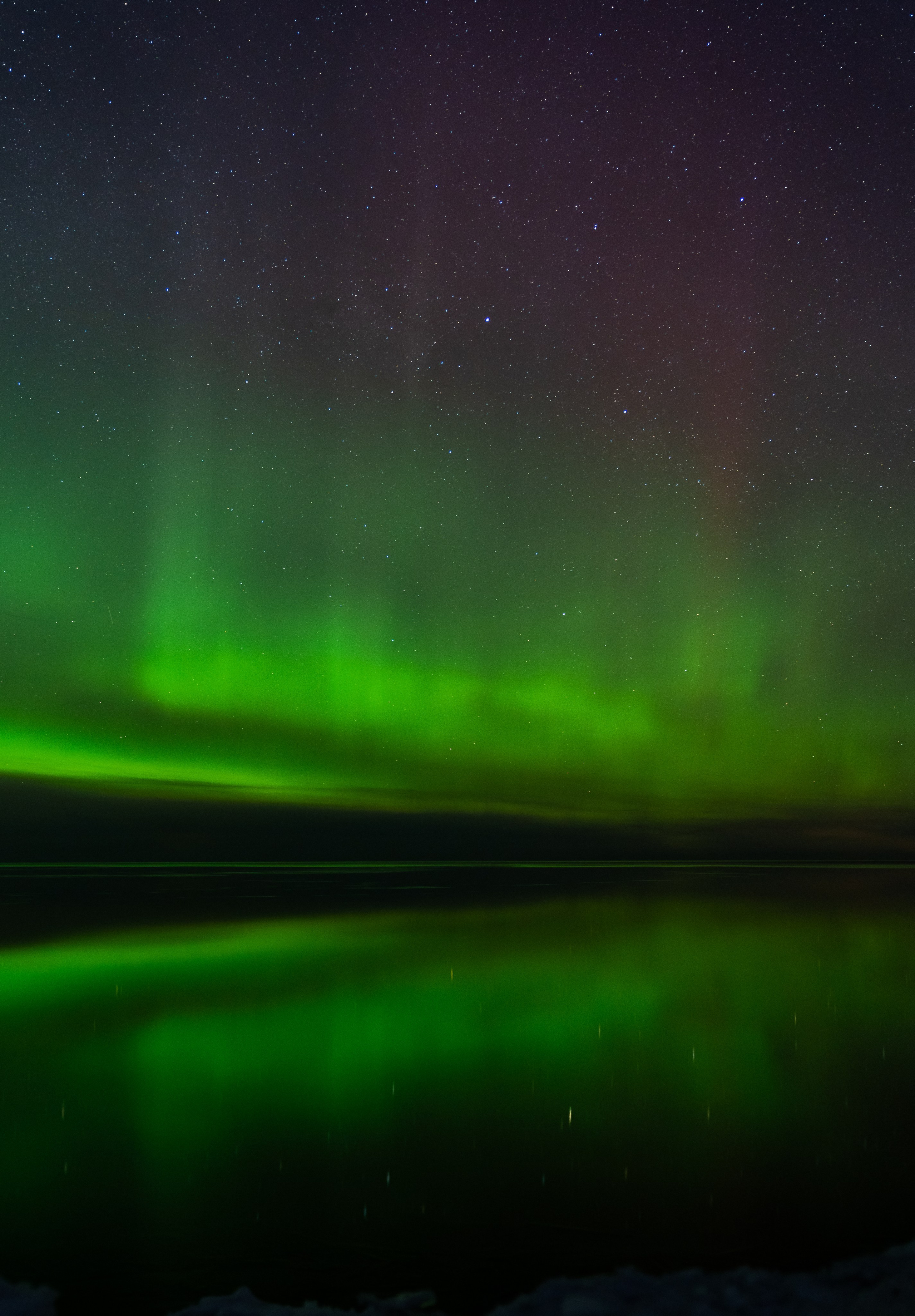 Северное сияние, северное сияние на Ладожском озере, северное сияние в Ленинградской области, пейзажи Ладожского озера, пейзажи Ладоги, ночной пейзаж