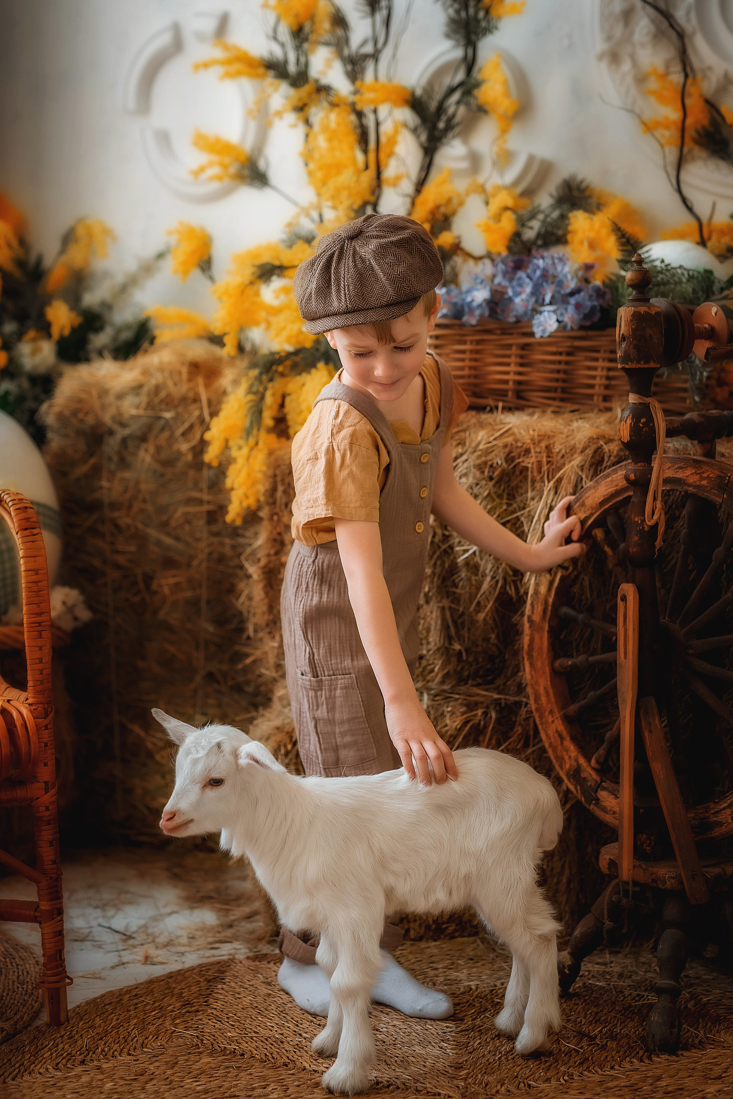 Пасхальная фотосессия с козленком. Семейный, детский фотограф в Воронеже Анна Никитина