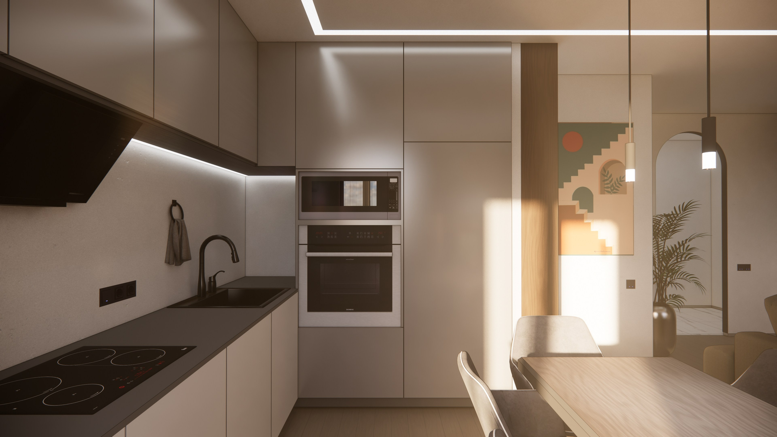 Проект № 4 — Квартира 64 кв. м. LANOIR: визуализация проектов, интерьер, экстерьер, ArchiCAD чертежи | Стерлитамак