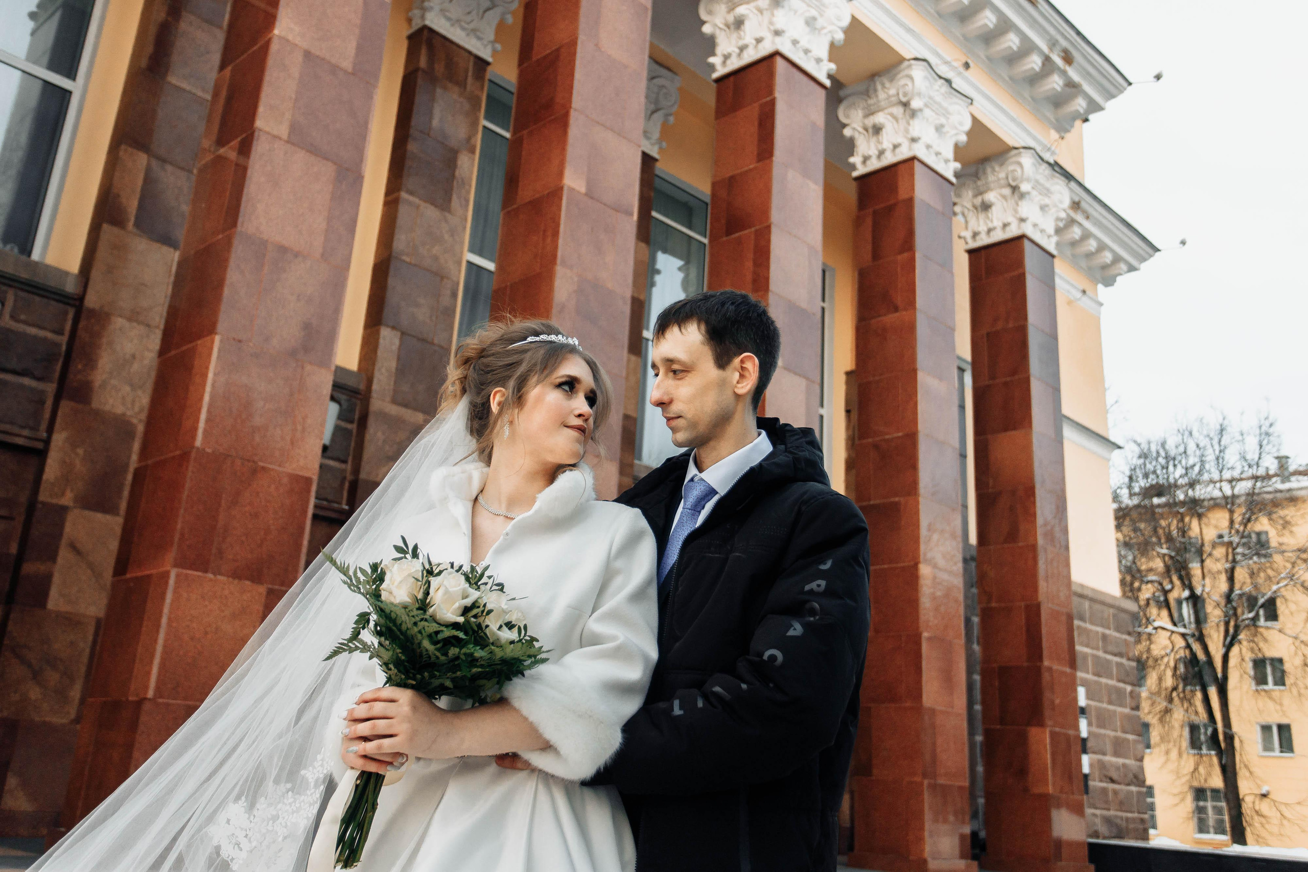 Свадьба в Смоленске зимой. Свадебный фотограф Смоленск. Свадебный фотограф Вашкевич Денис