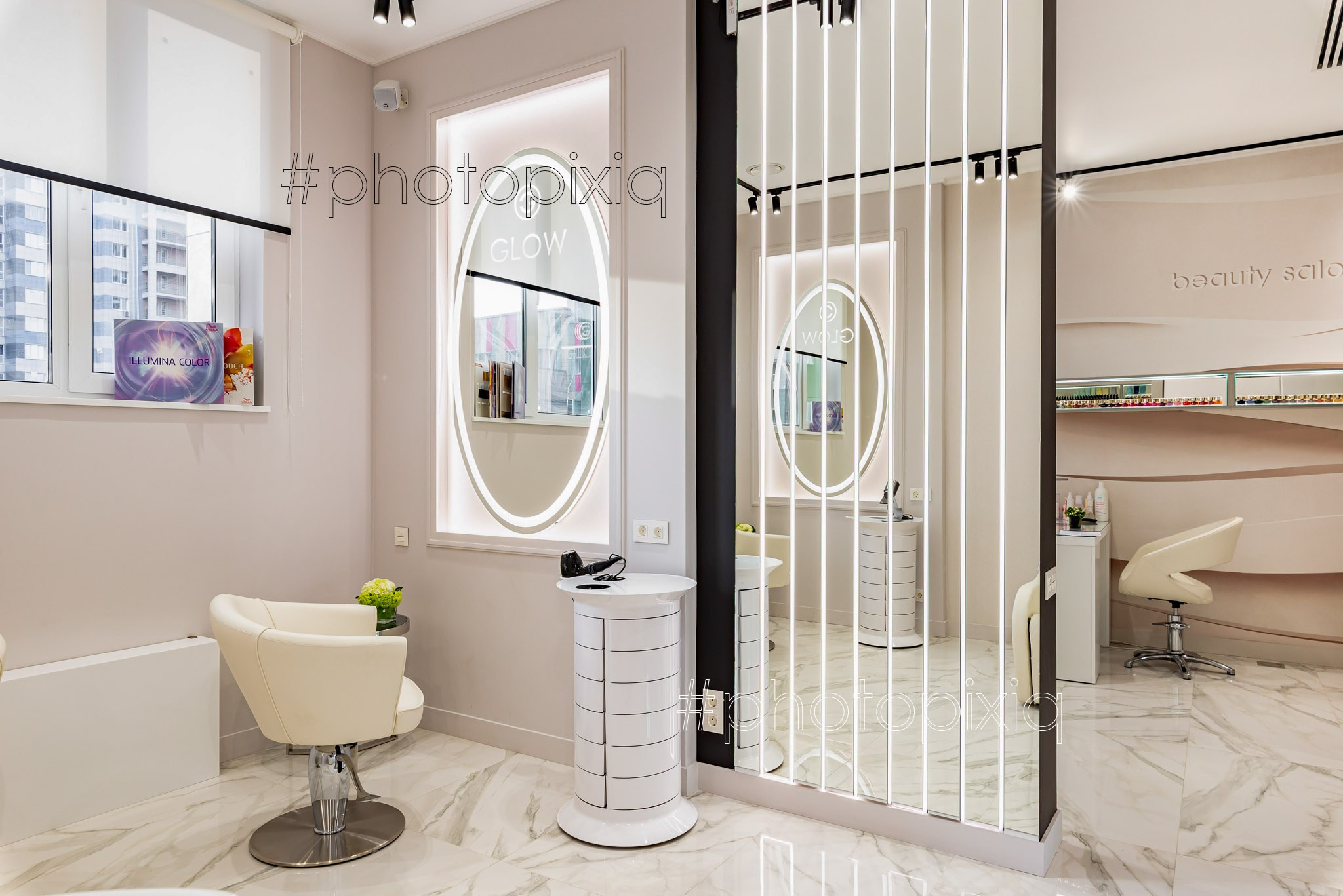 Интерьерная съёмка салона красоты GLOW. Интерьерная съёмка и виртуальные туры — Интерьерный фотограф Кузнецов Сергей (photopixiq)