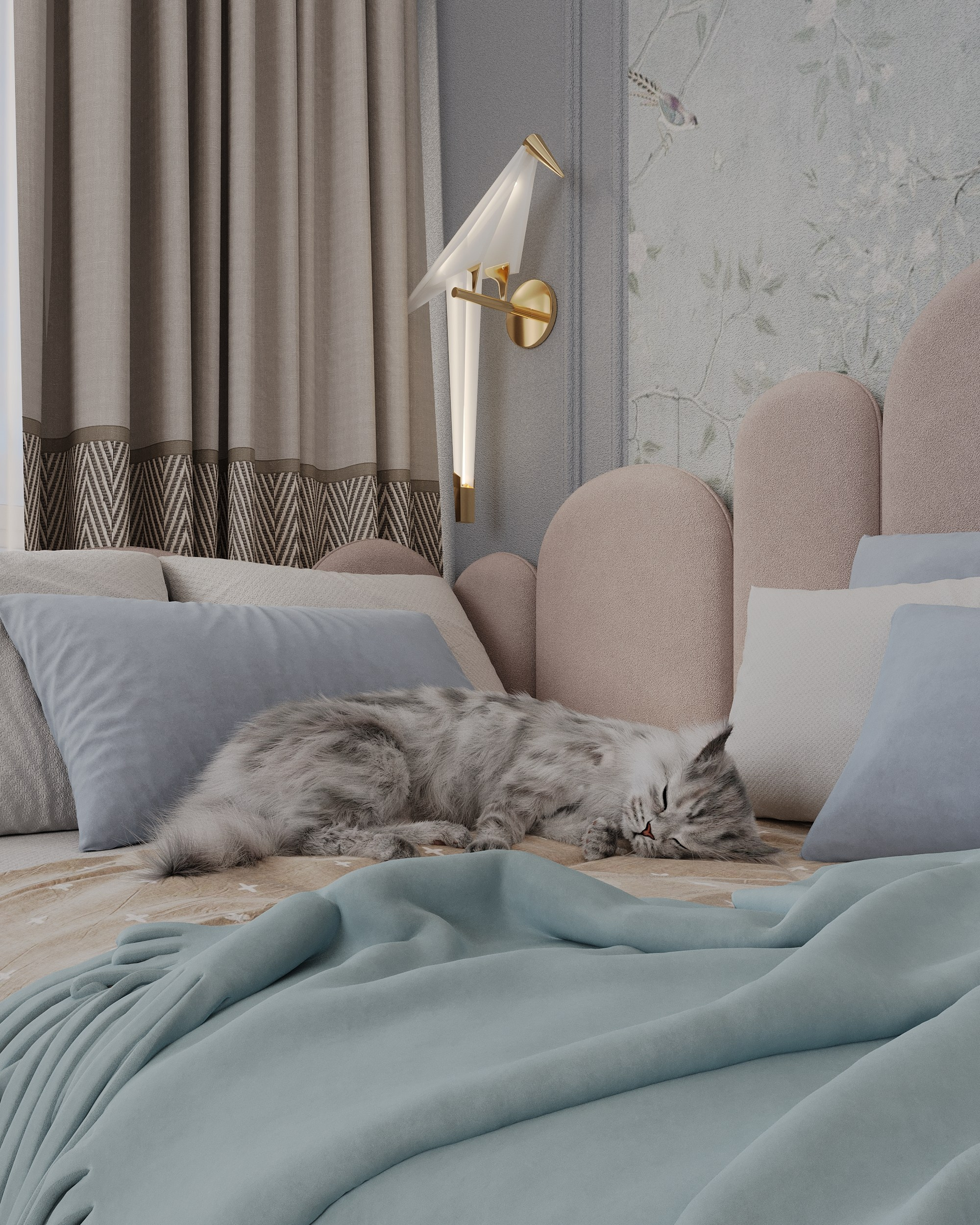 Квартира (санузел+детская комната). Королёва Анастасия | 3D визуализатор