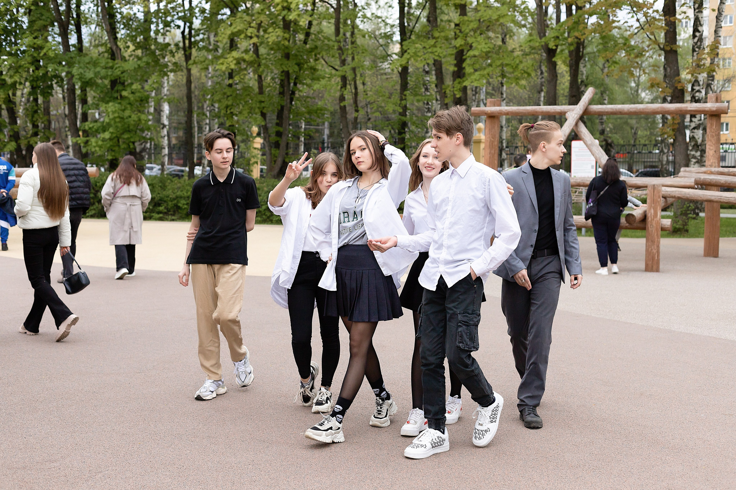 Съёмка в парке. Выпускные альбомы «Эврика» в Нижнем Новгороде