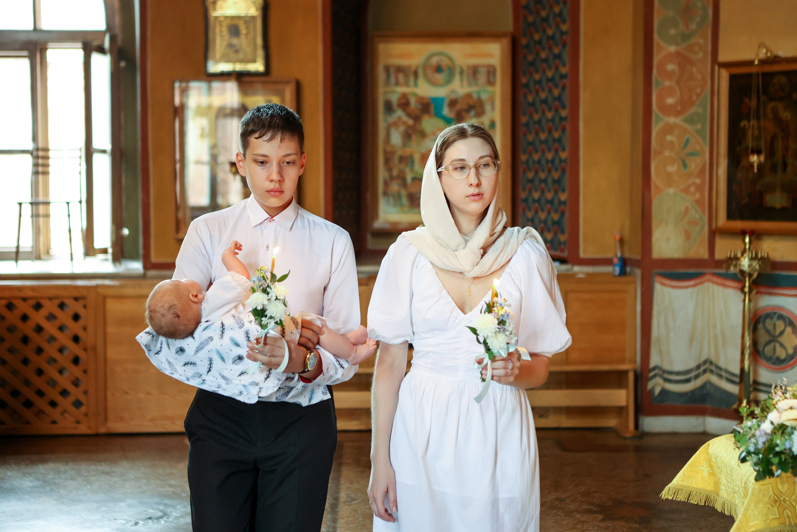 Крещение, Свято-Троицкая Сергиева Лавра. Фотограф новорожденных. Детский и семейный фотограф Марьяна Юдина
