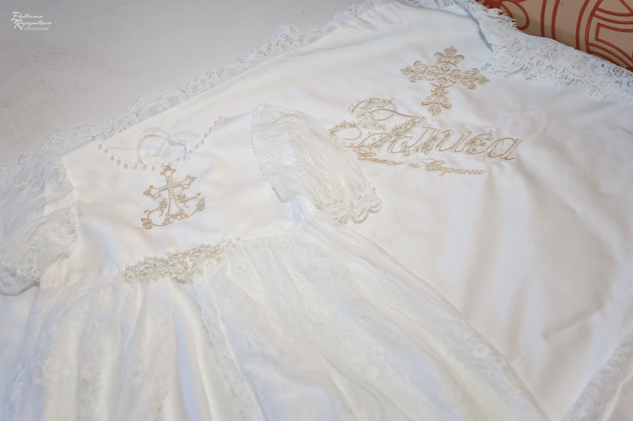 крестильный набор белый