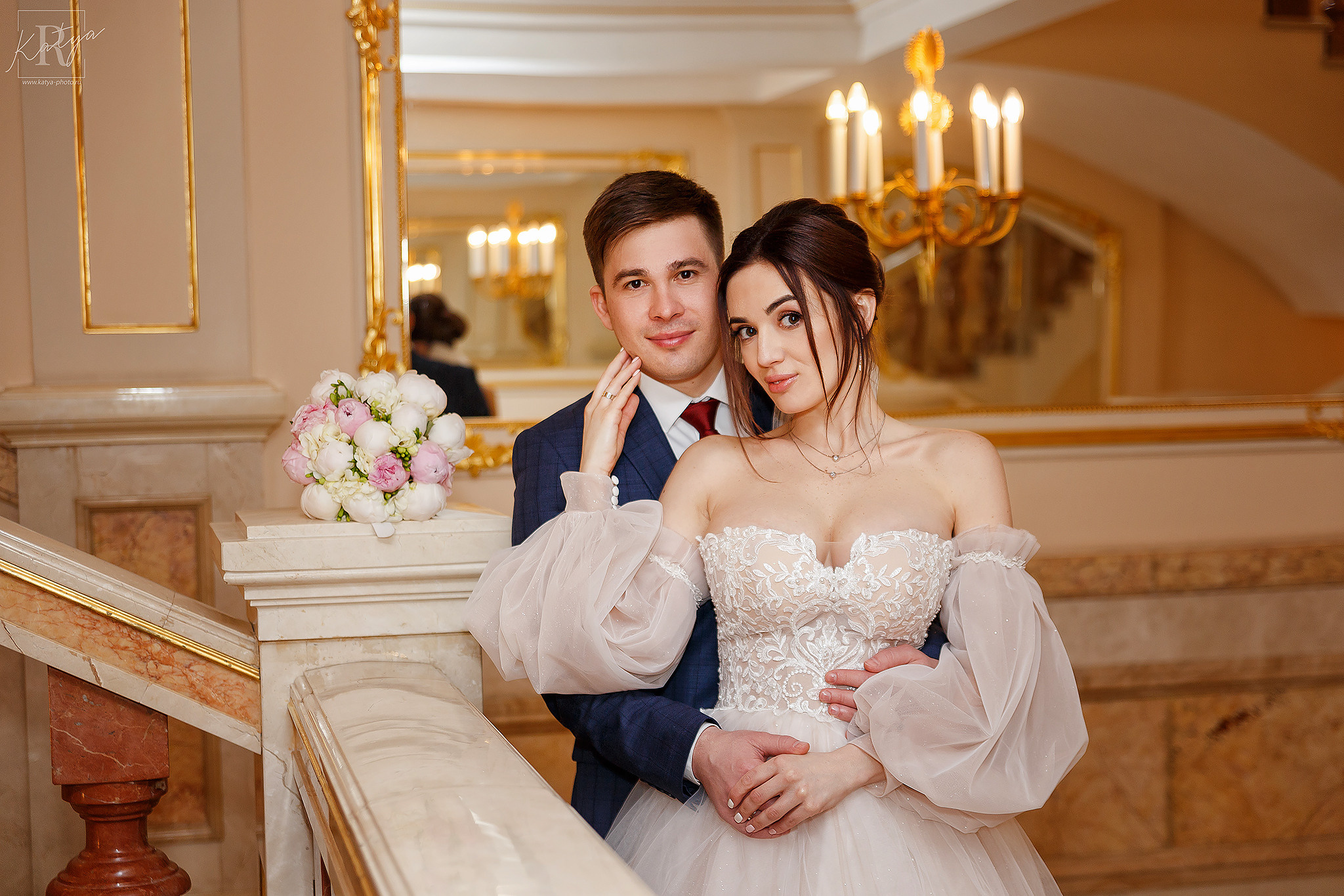 жених и невеста во дворце Царицыно