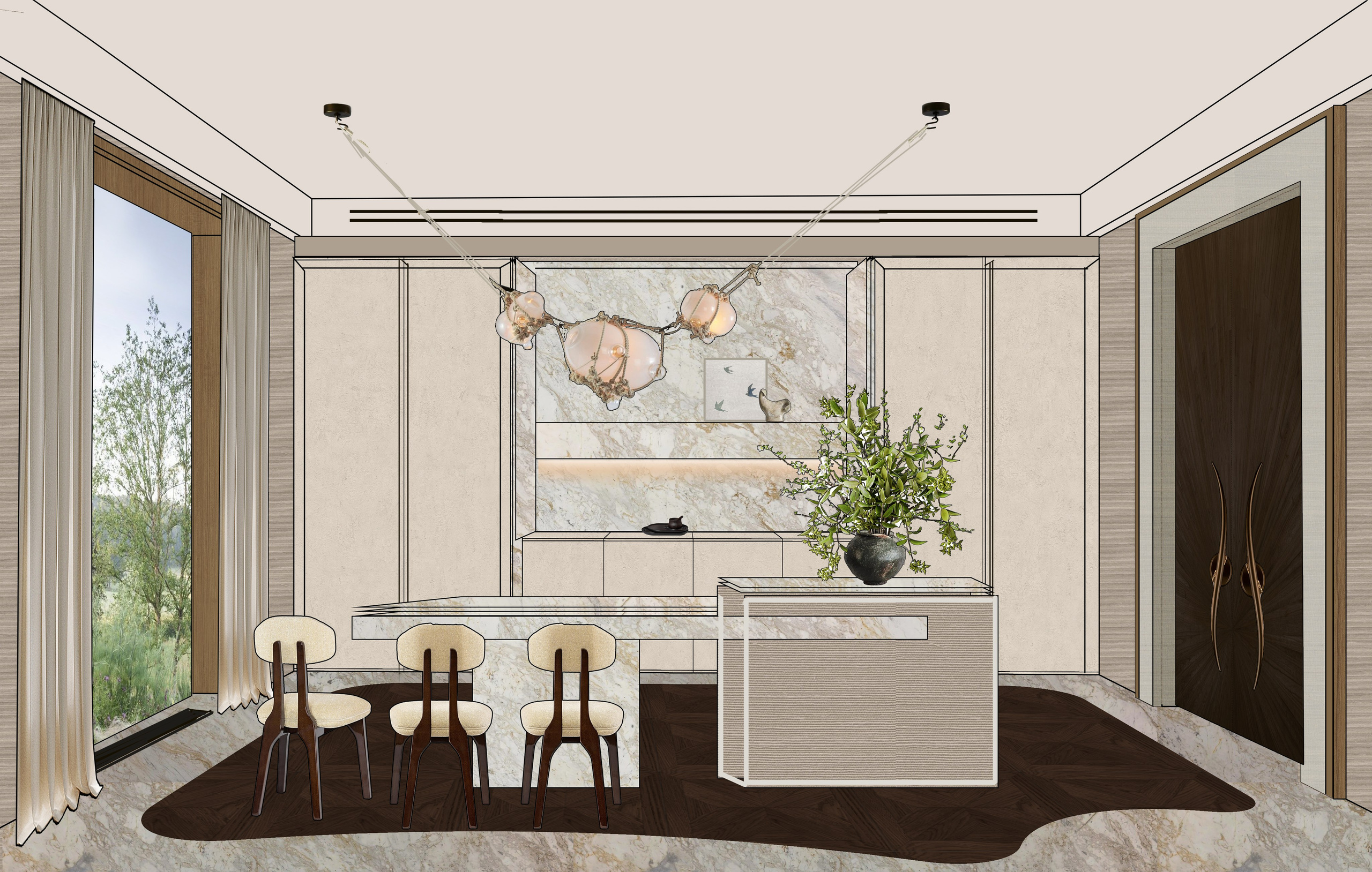 Various projects for decorating individual rooms. SHAIMERDINOVA INTERIORS