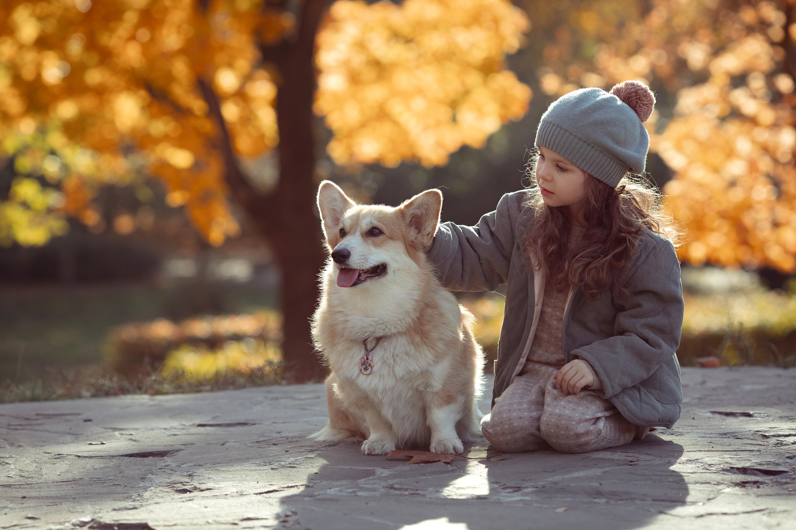 Эва с корги. Семейный и детский фотограф в Москве Дорогова Екатерина
