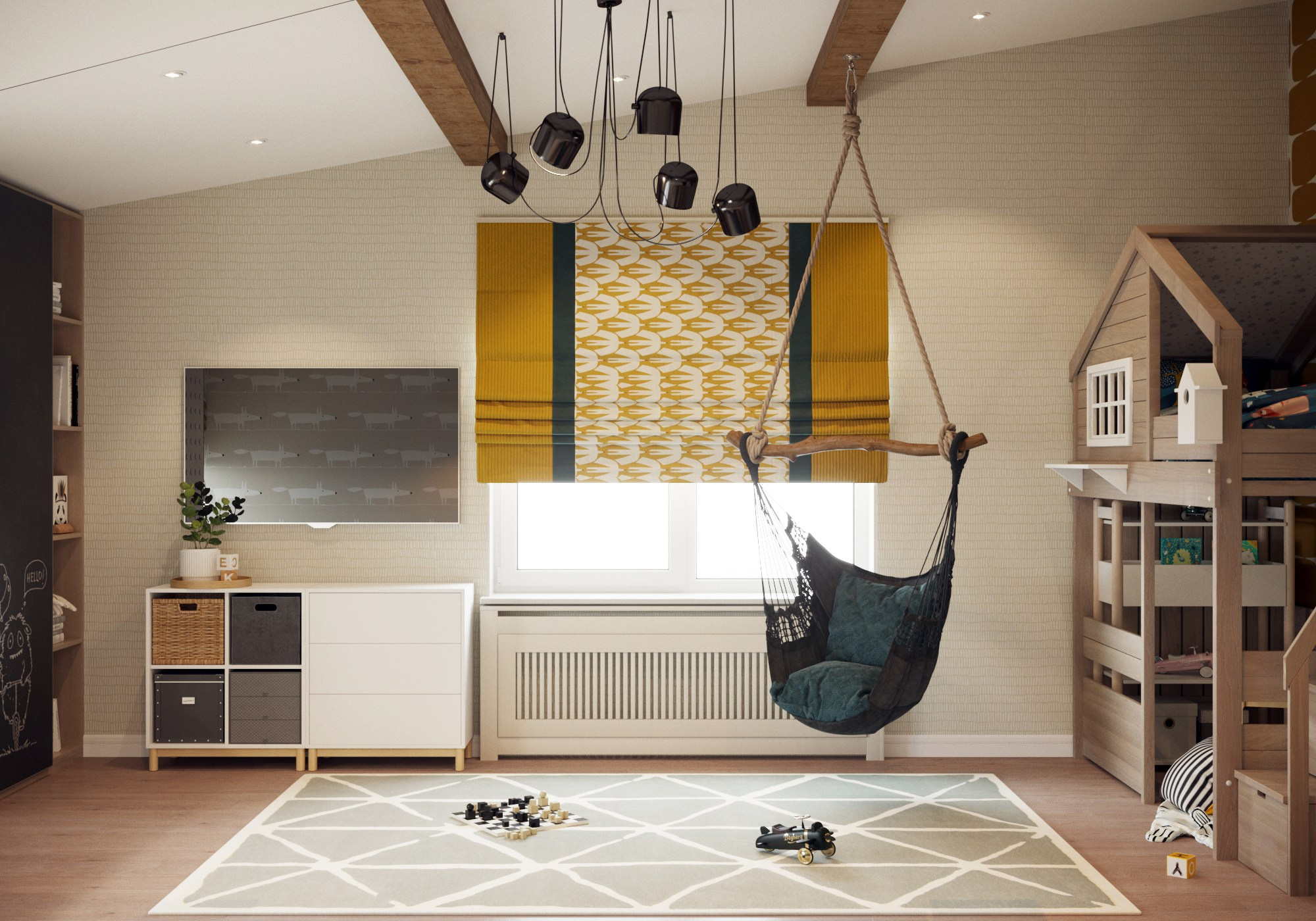 Детская по проекту Геворгян Арпины. Визуализатор Векшина Елена