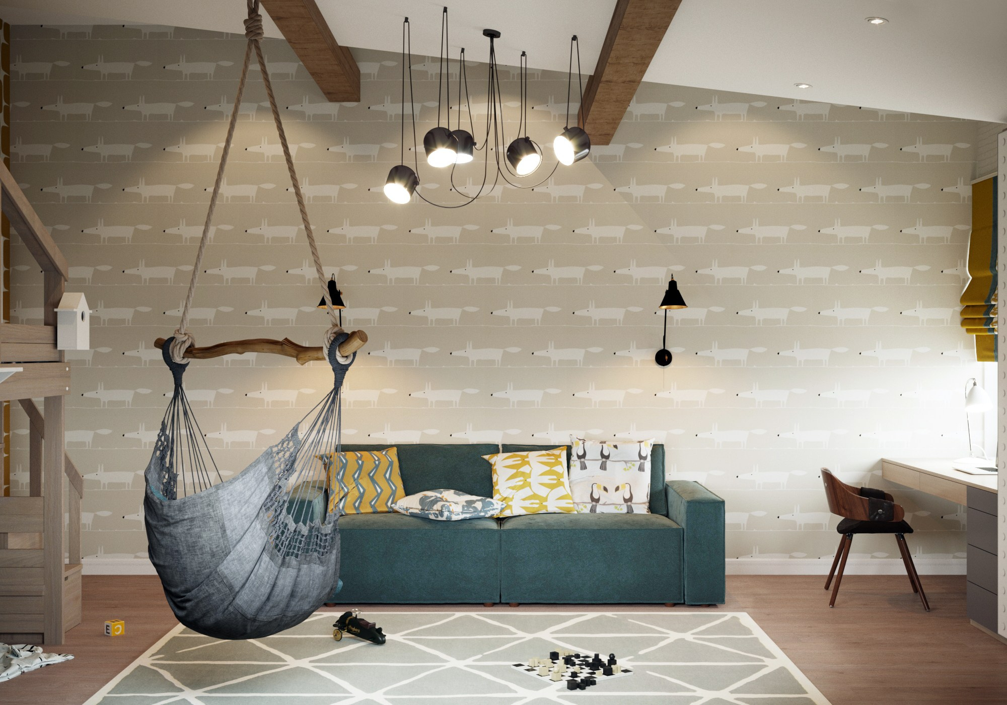 Детская по проекту Геворгян Арпины. Визуализатор Векшина Елена