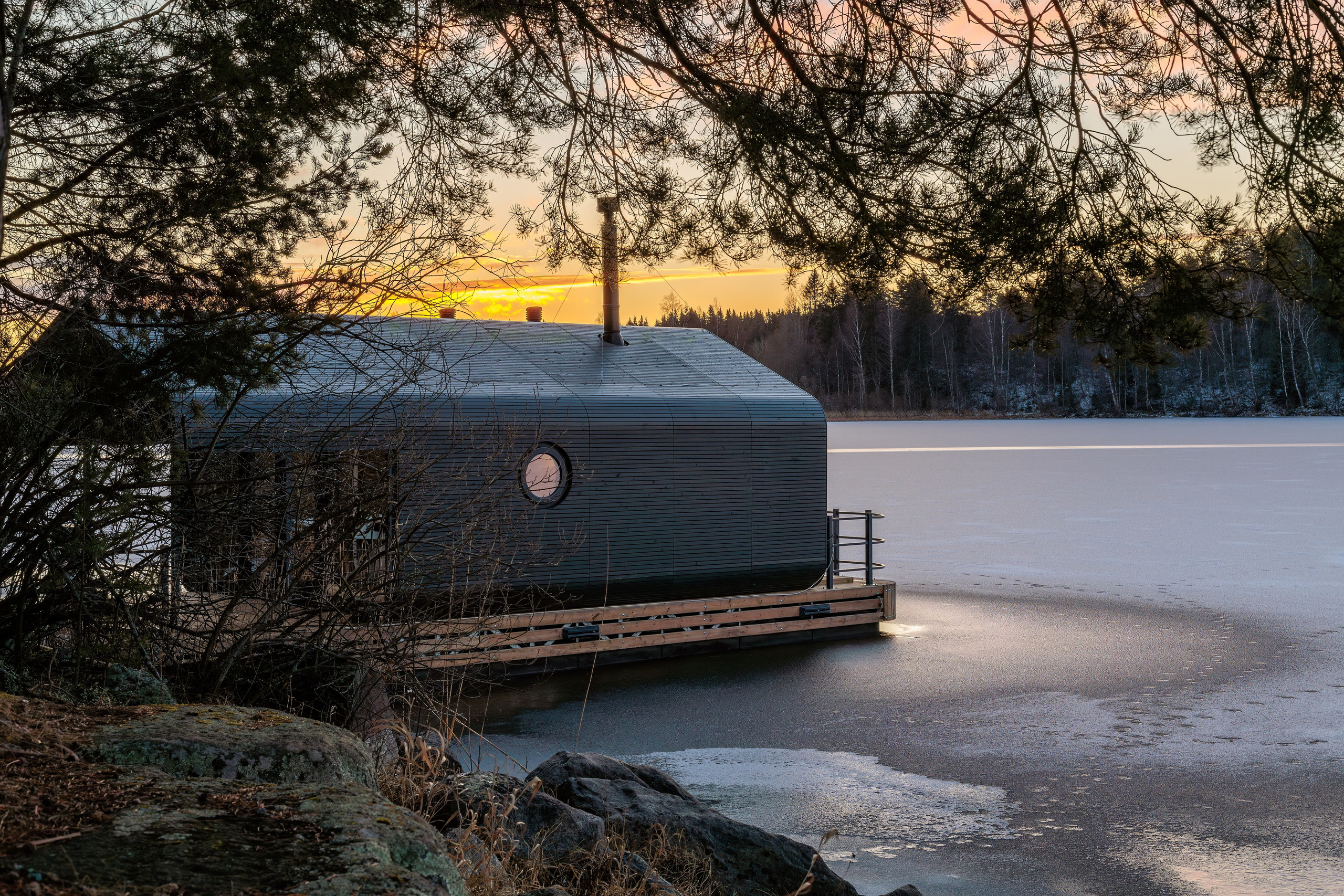 Баня на воде, Карелия