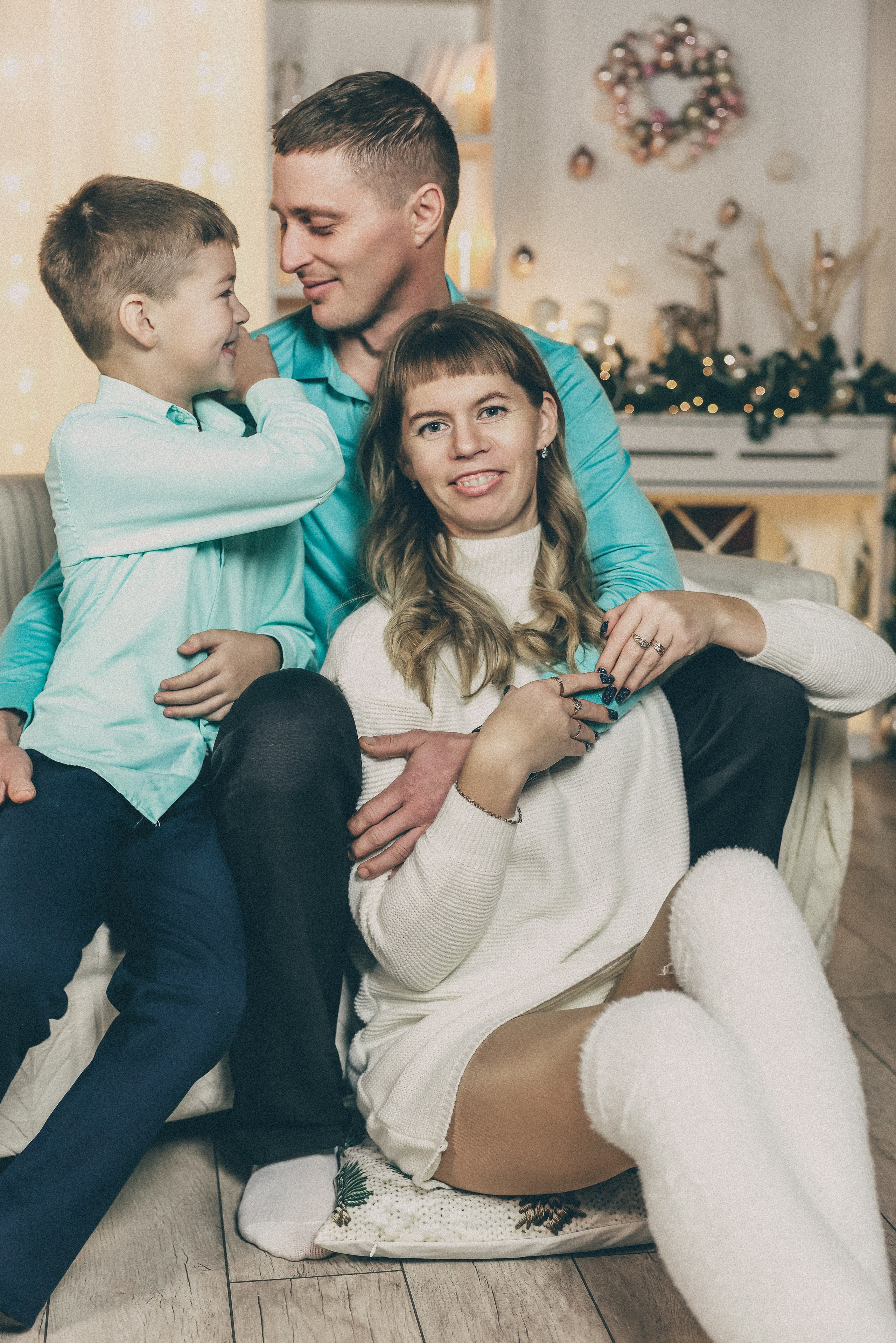 новогодняя фотосессия пары 