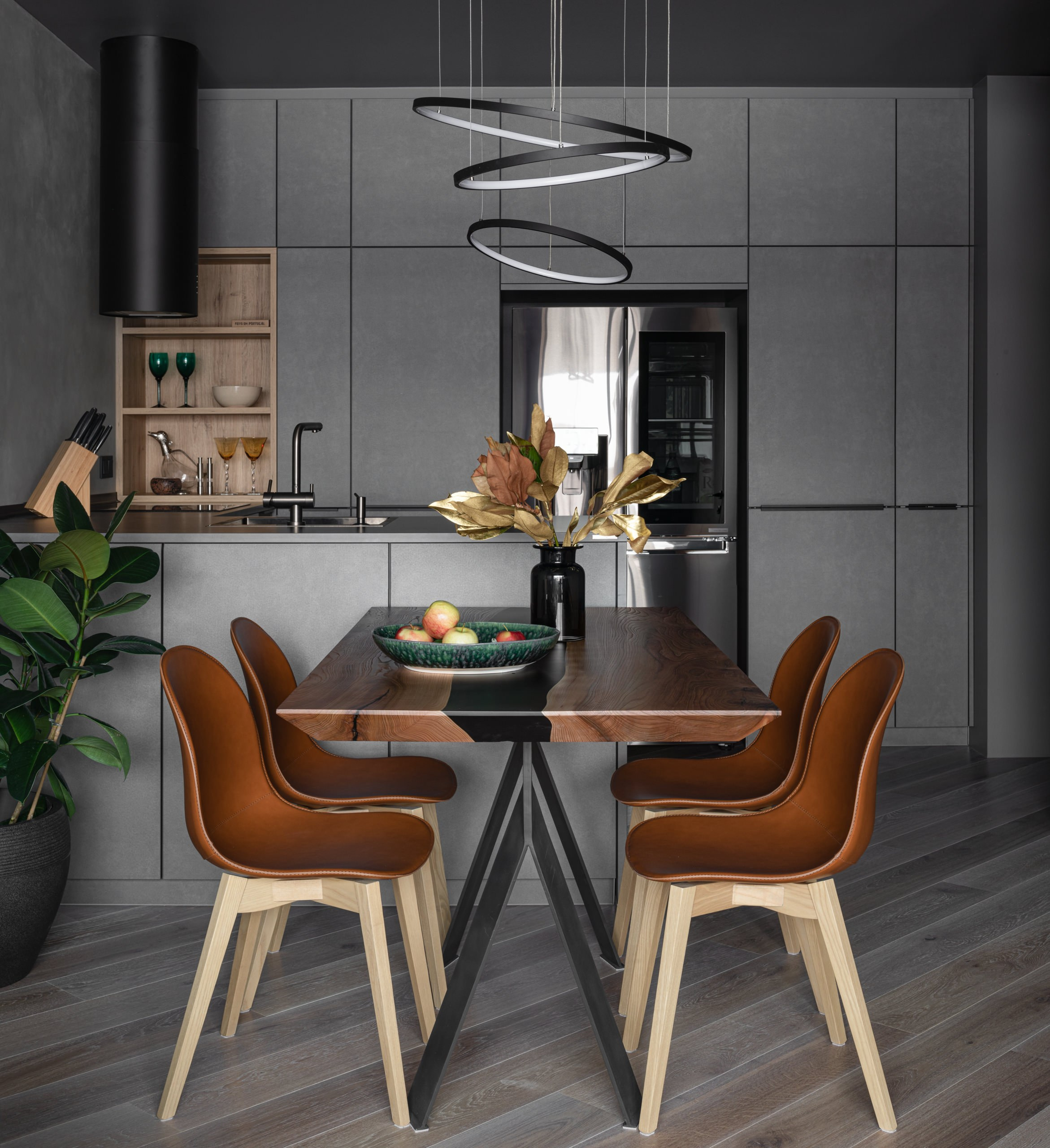 Квартира в темных тонах в ЖК «Clever Park» - Фотограф Коваль Илья. Коваль Илья — Интерьерный и архитектурный фотограф