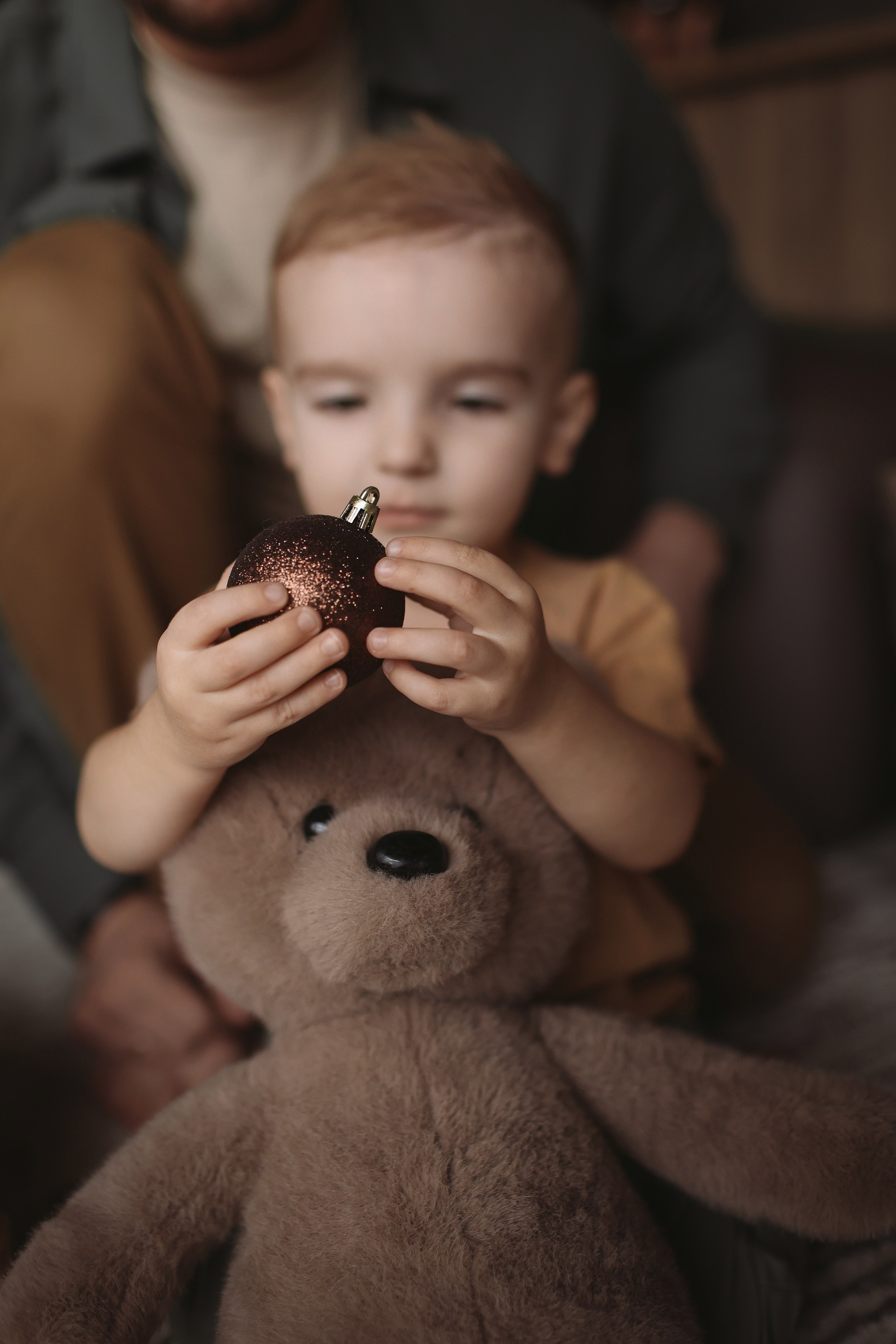 Семейная новогодняя фотосессия в загородном домике. Фотограф Владимир Москва