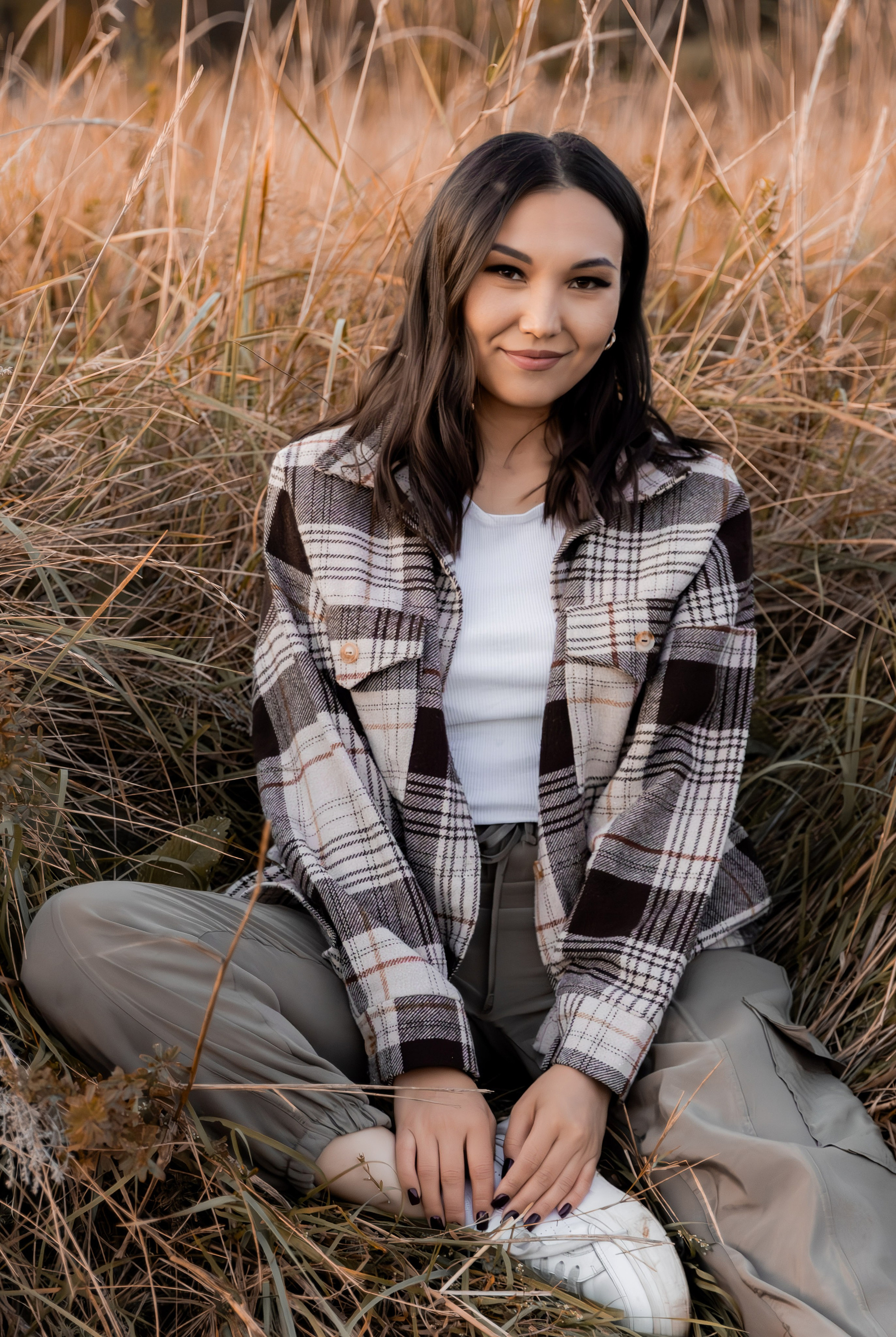 Анара и сынок на природе