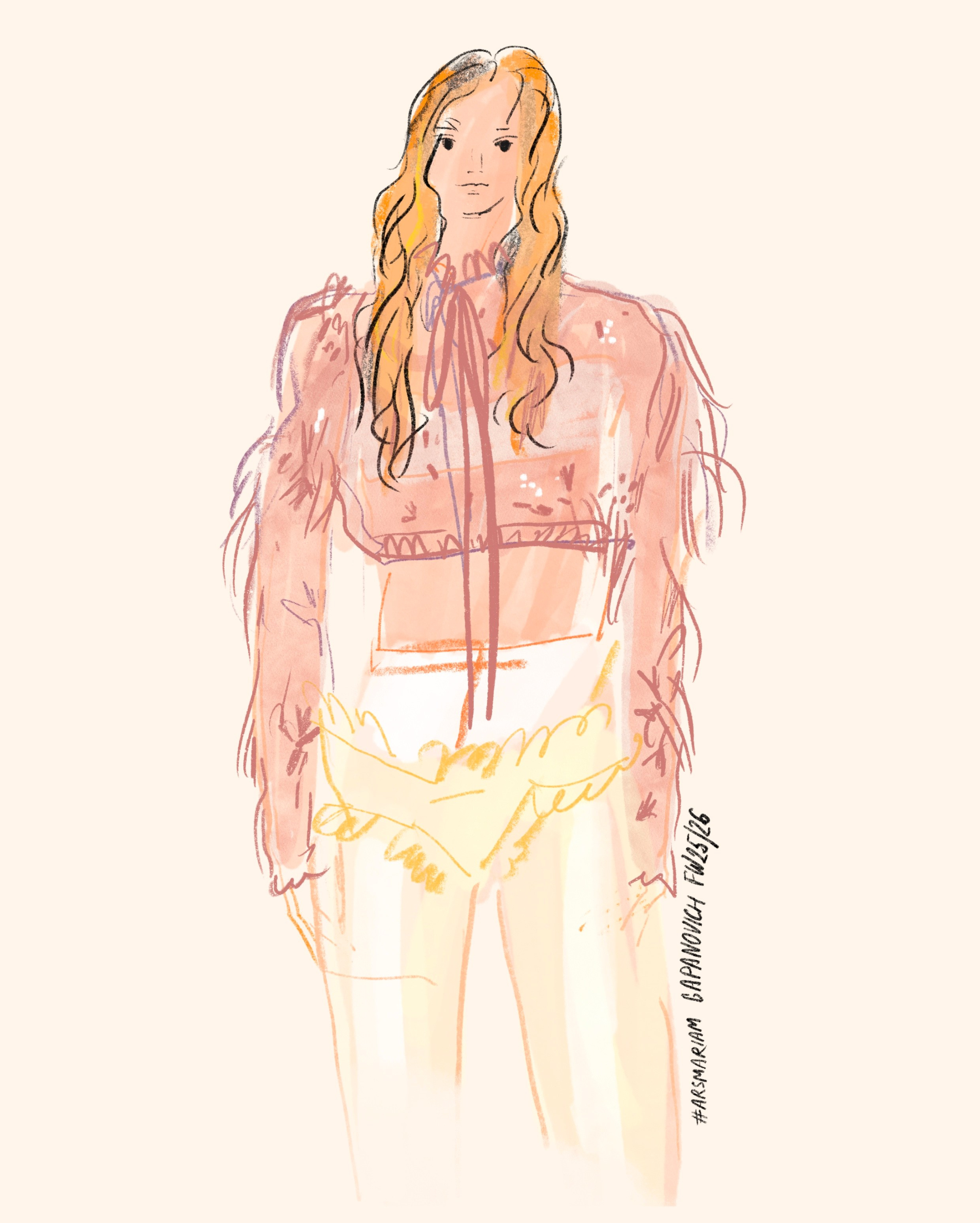 GAPANOVICH FW 25/26. Фэшн иллюстратор из Москвы Власенко Мария