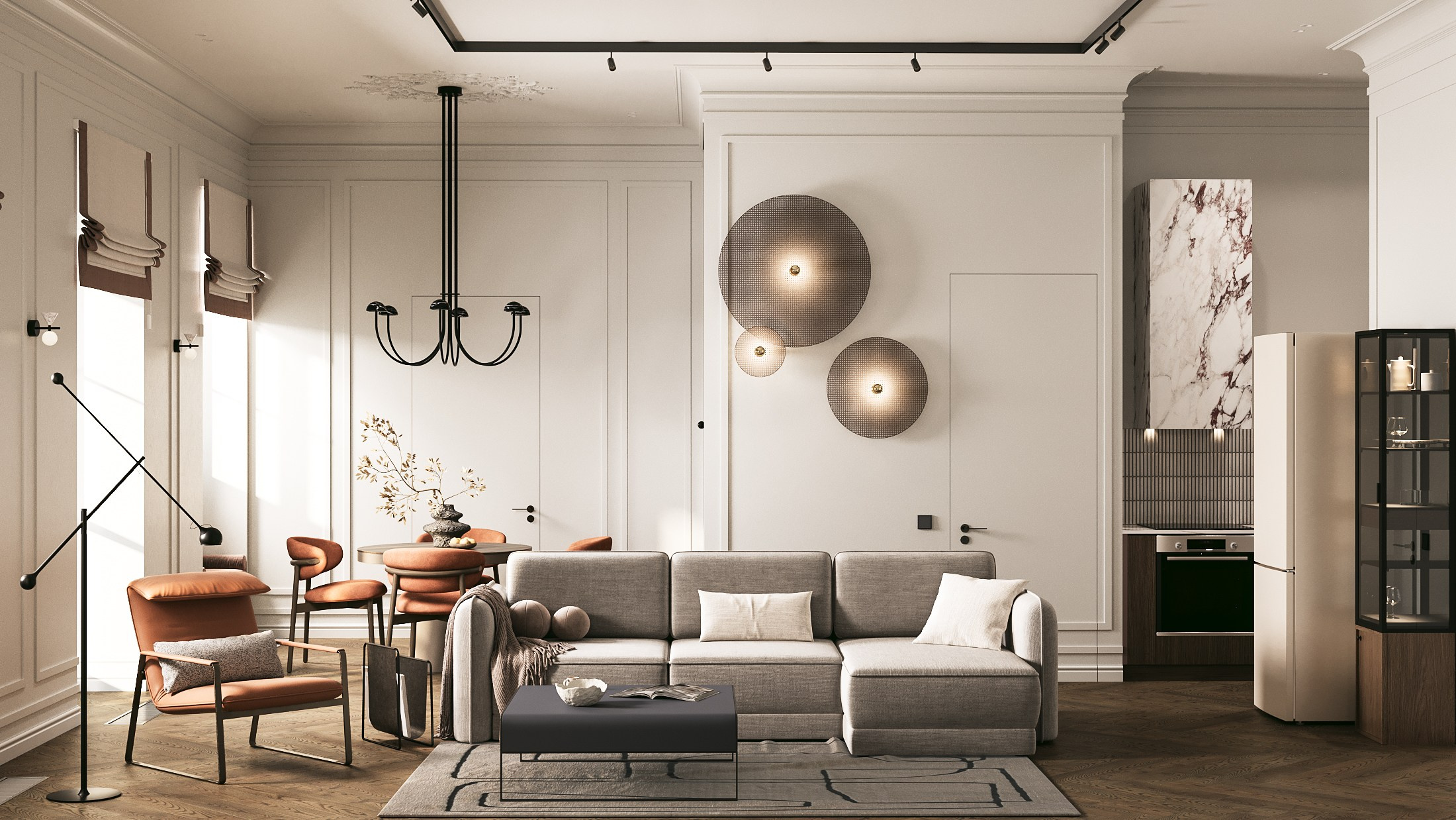 Квартира под сдачу. Дизайнер: Наталья Кобозева. 3D visualization