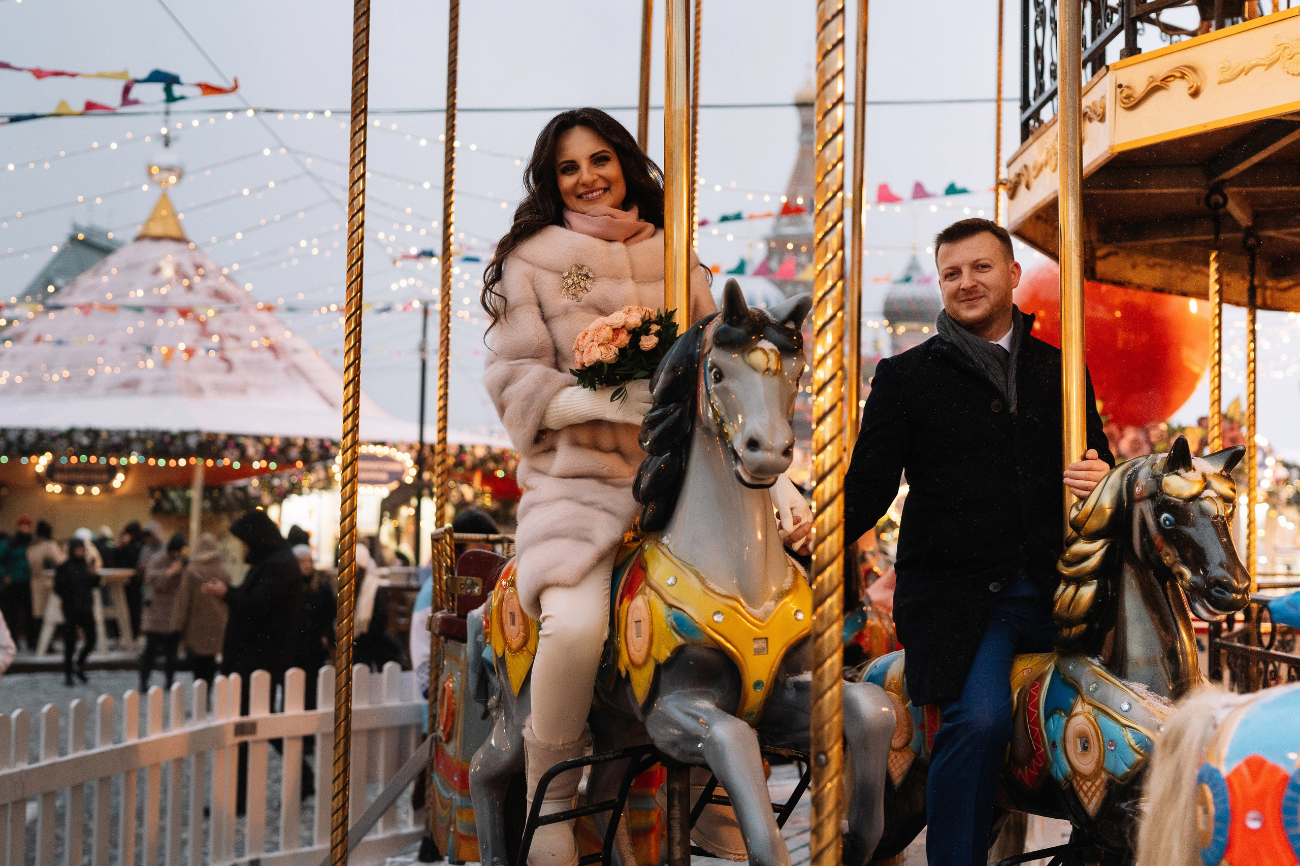 Свадебная фотосессия Лилии и Романа, прогулка в центре Москвы. Свадебный фотограф в Тамбове Павел Четвертков