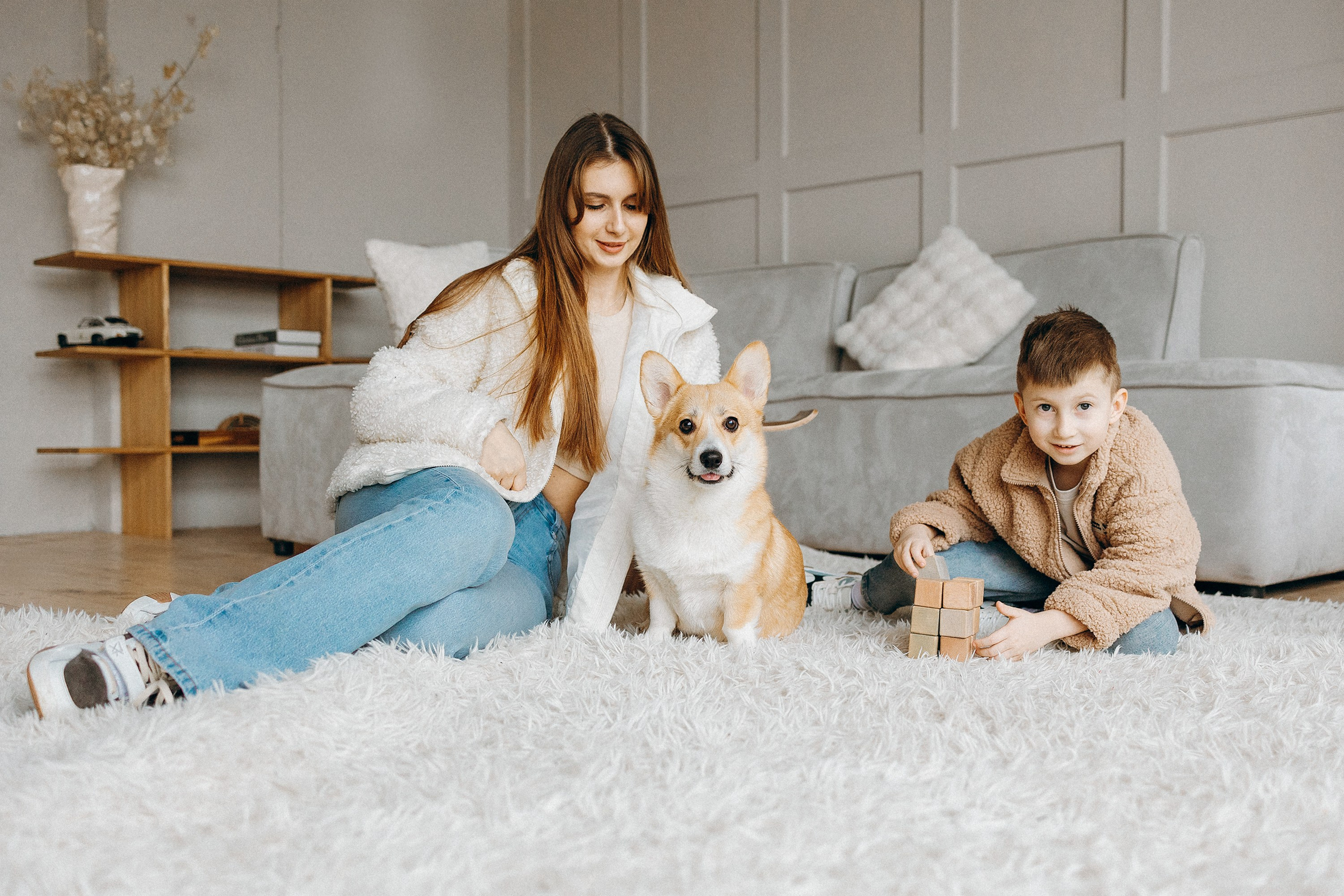 Семья с корги. Фотограф. Фотограф-анималист. Москва