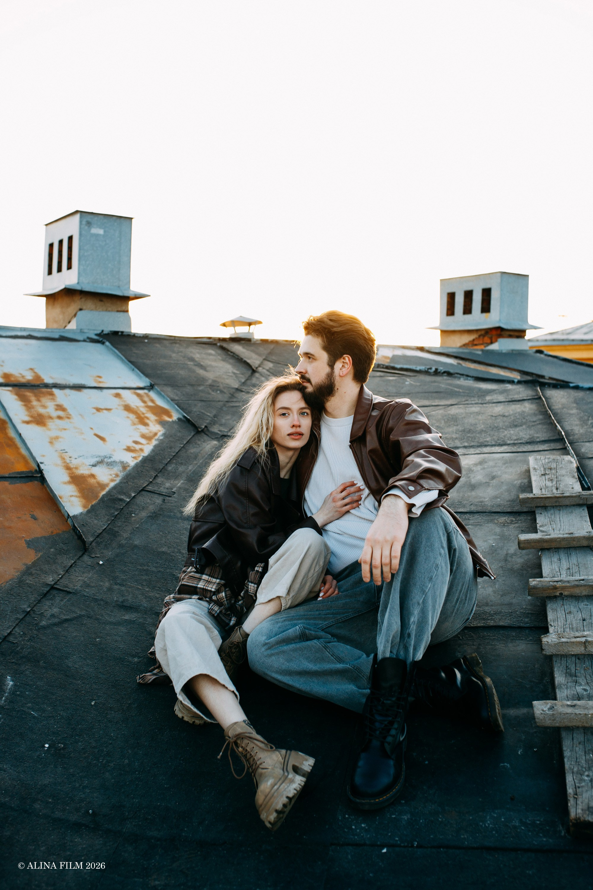 Фотосессия на крыше у Петропавловской крепости. Фотограф в Санкт-Петербурге Alina Film