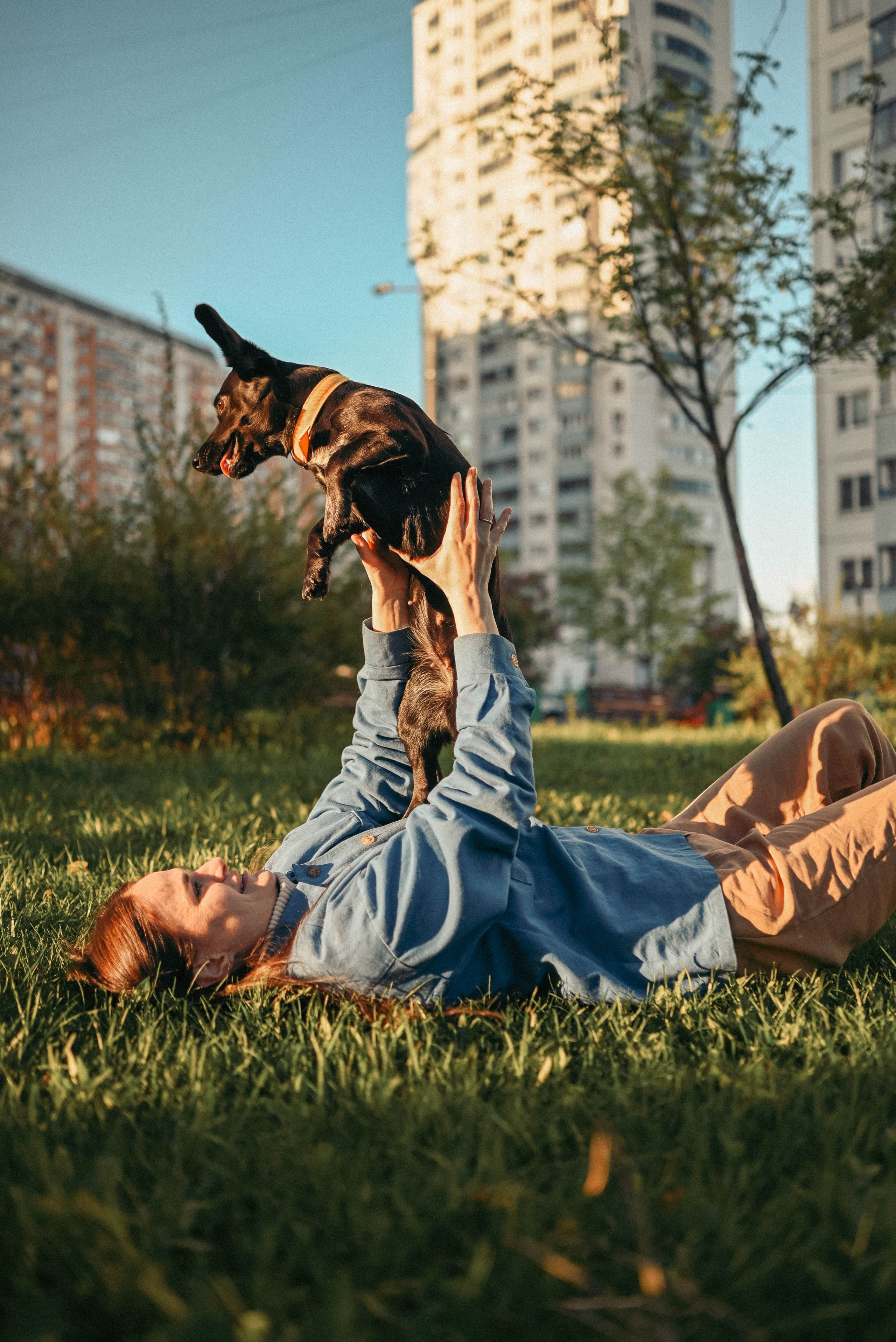 Прогулка с пушистым другом. Семейный фотограф в Москве Люберцах Ирина Вронская