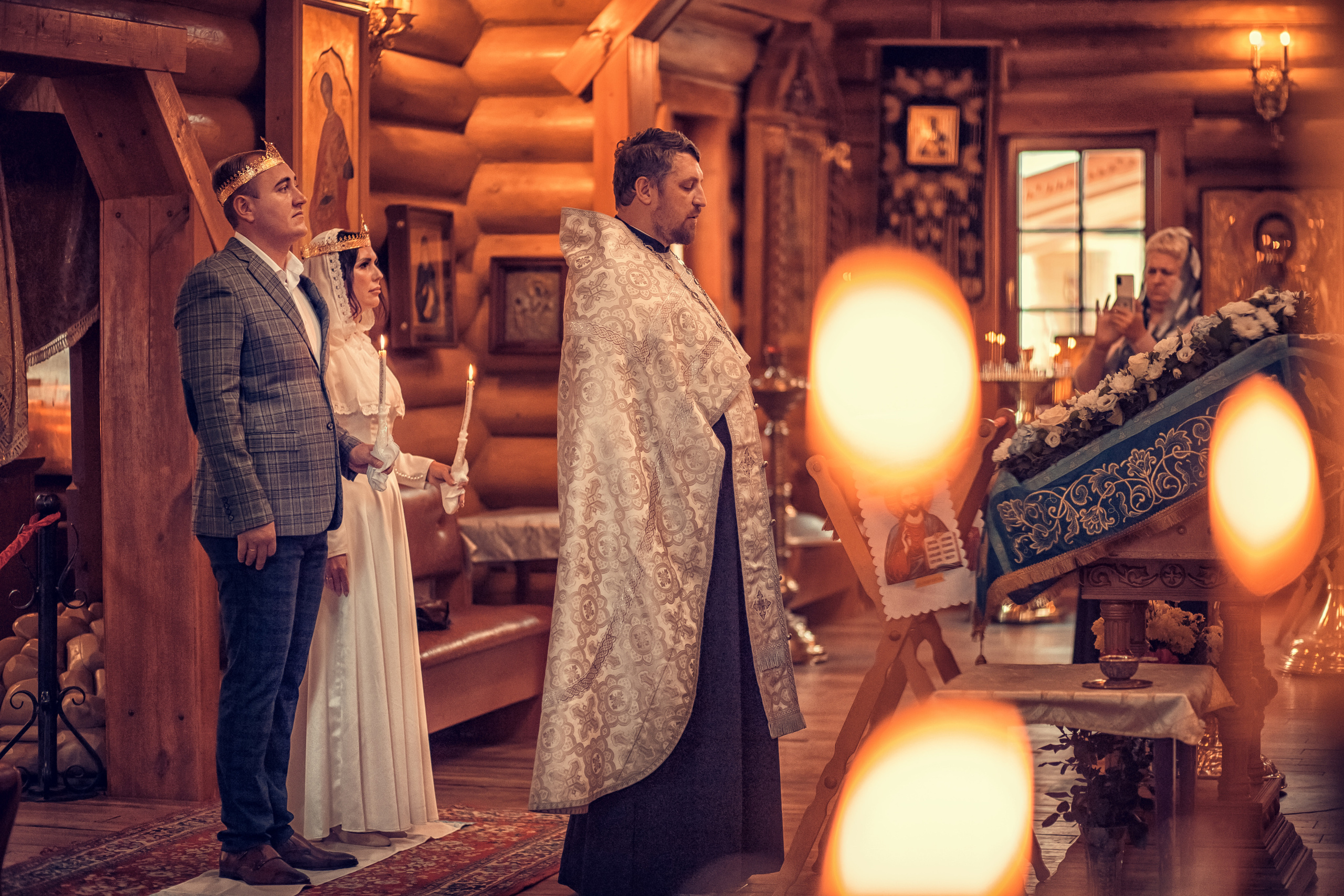 Таинство Венчания Дмитрия и Марины в храме Владимира Равноапостольного. Екатерина Крапивина фотограф церковных Таинств в Нижний Новгороде