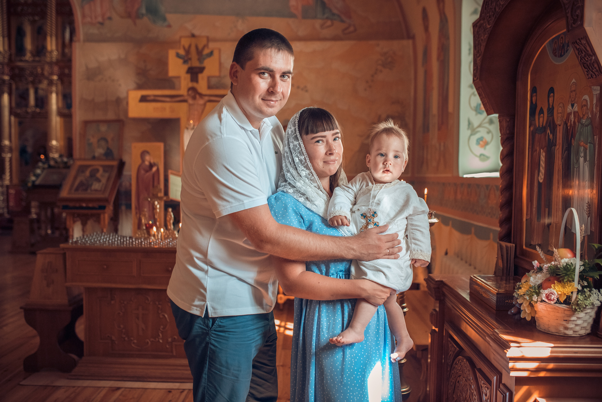 Крещение младенца Иоанна. Екатерина Крапивина фотограф церковных Таинств в Нижний Новгороде