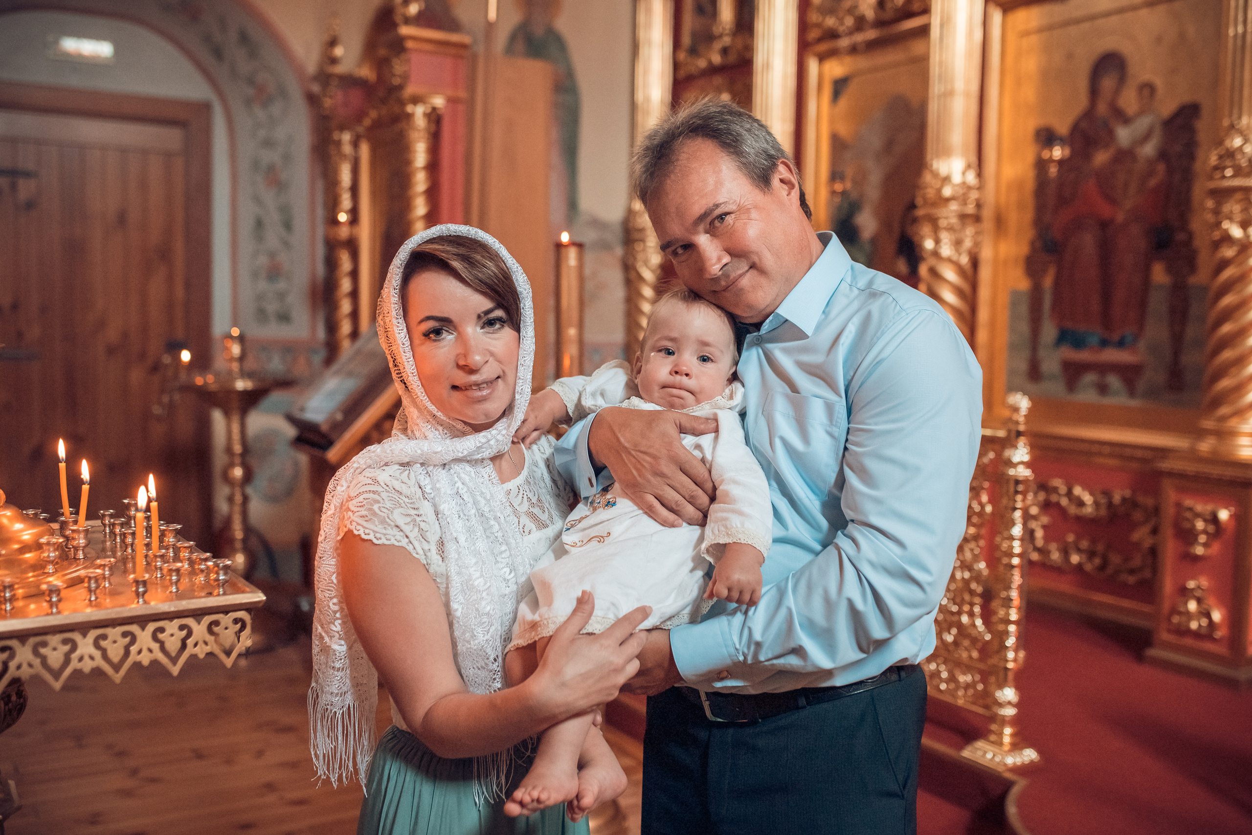 Крещение младенца Иоанна. Екатерина Крапивина фотограф церковных Таинств в Нижний Новгороде