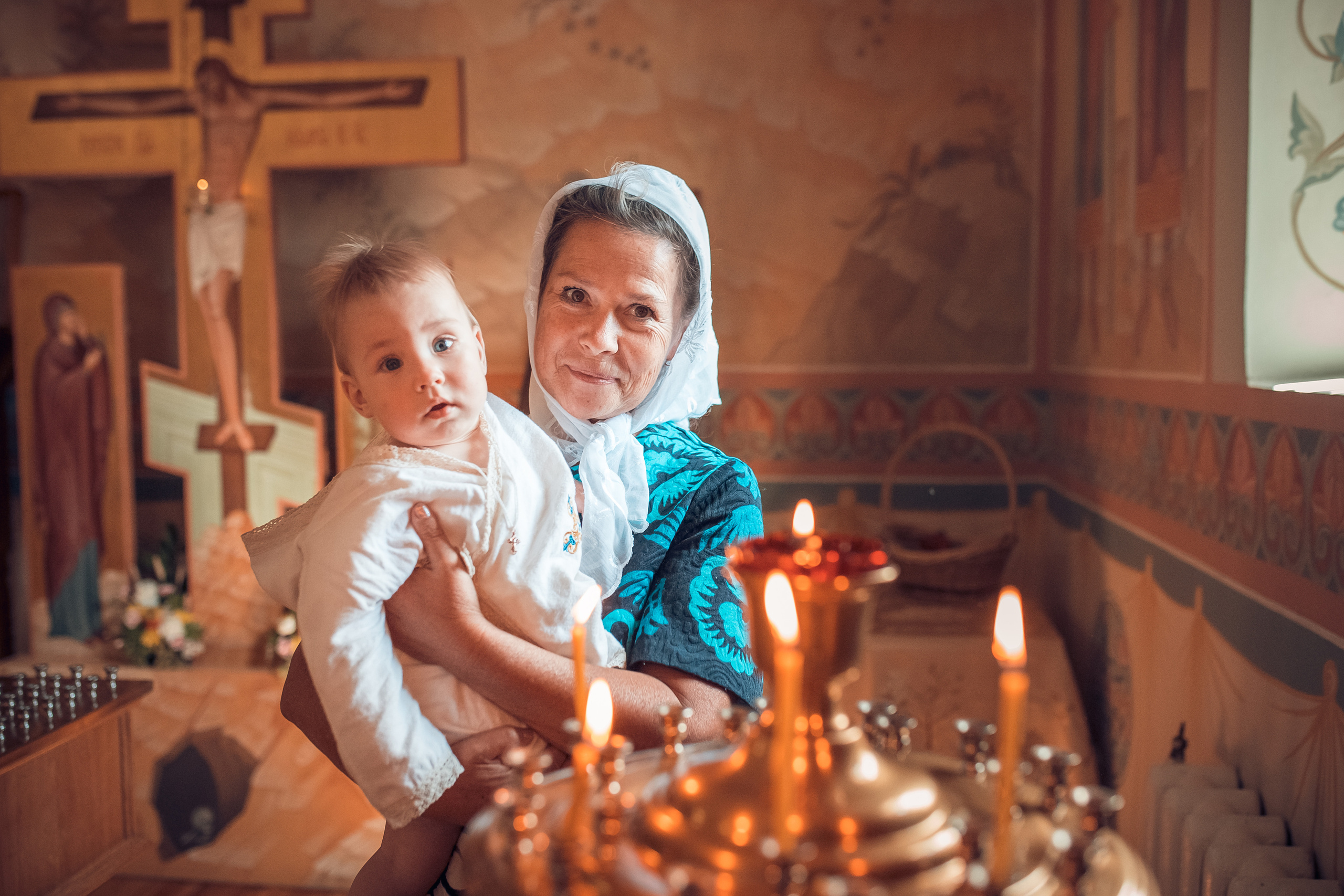 Крещение младенца Иоанна. Екатерина Крапивина фотограф церковных Таинств в Нижний Новгороде