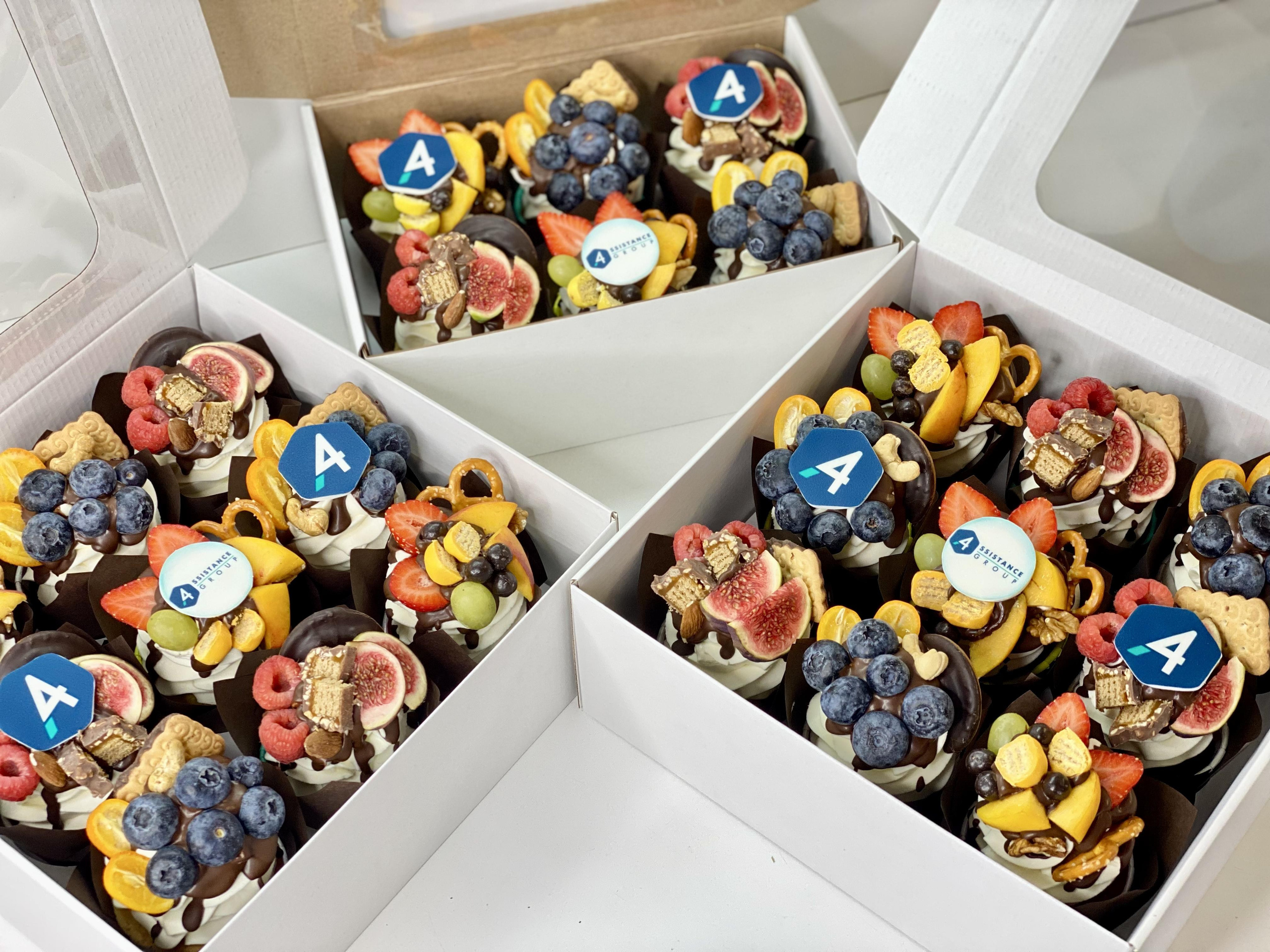 Капкейки стандартные с логотипом. Katyasugarsugar капкейки, зефир, торты Москва