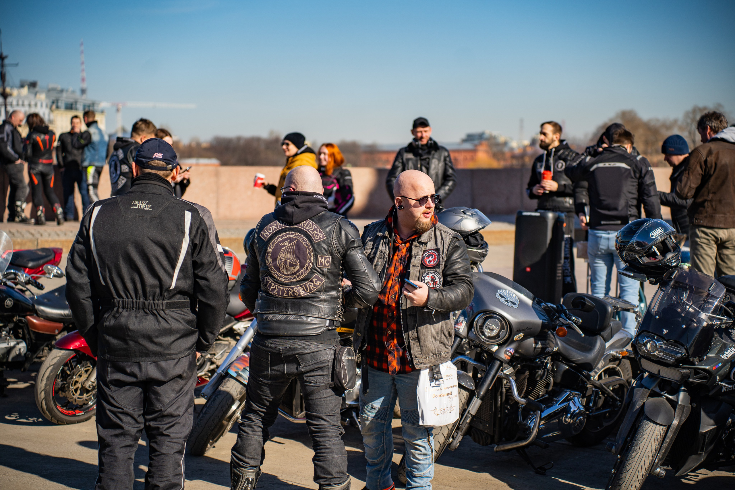 Весенний прохват мотоклуба Normans Riders MC. Концертный и репортажный фотограф в Санкт-Петербурге Слава Пахомов