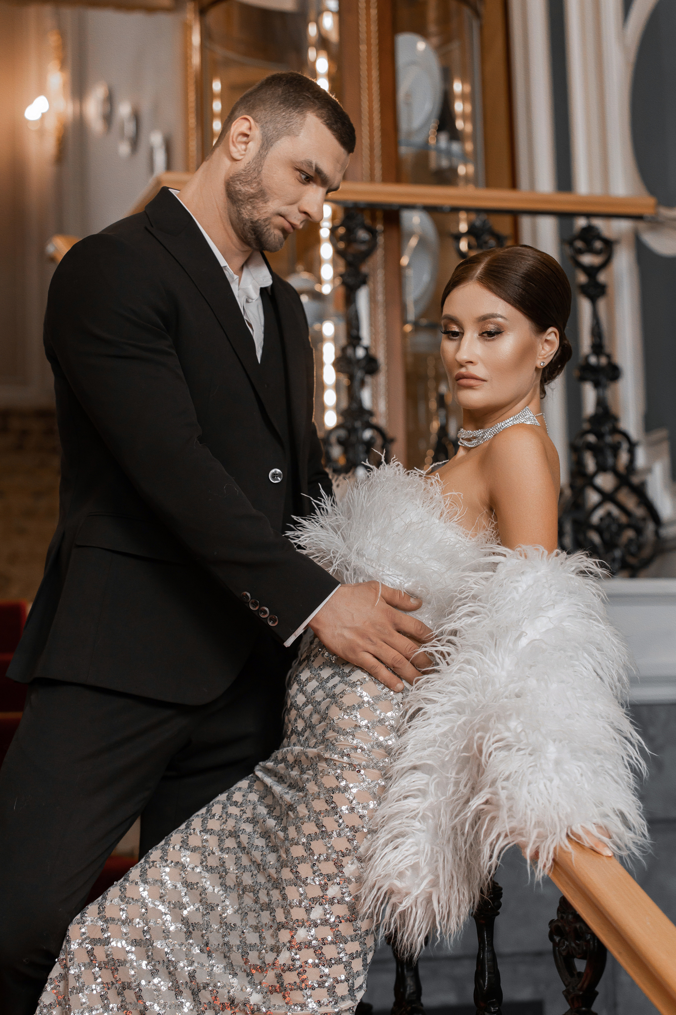 свадебные фото в лифте