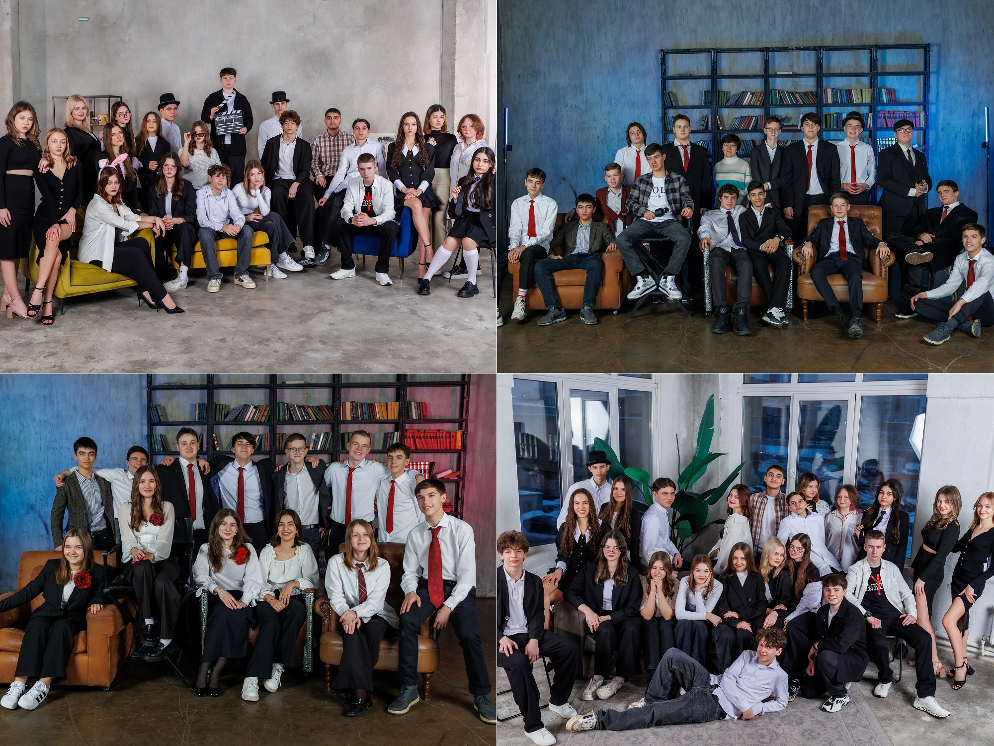 Выпускные альбомы для старших классов в студии. Профессиональная фото и видеосъемка. Москва