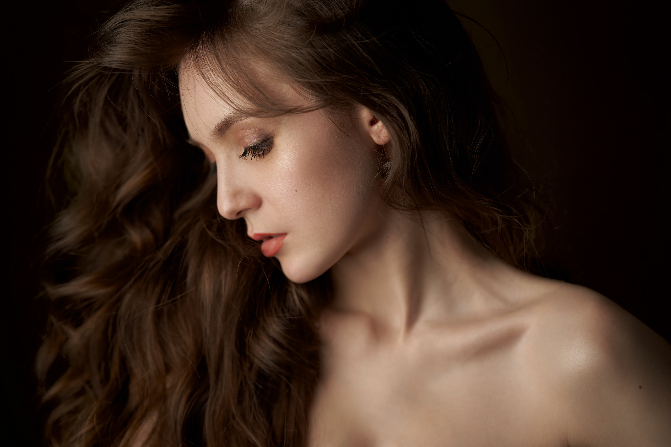 Женский студийный портрет, женский драматический порте, фотограф спб, женский художественный портрет, Фотограф Горшенин Сергей