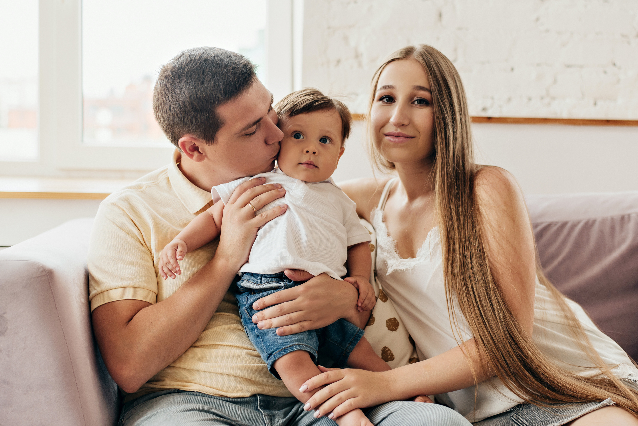Семейная фотосессия в студии. Фотограф Москва