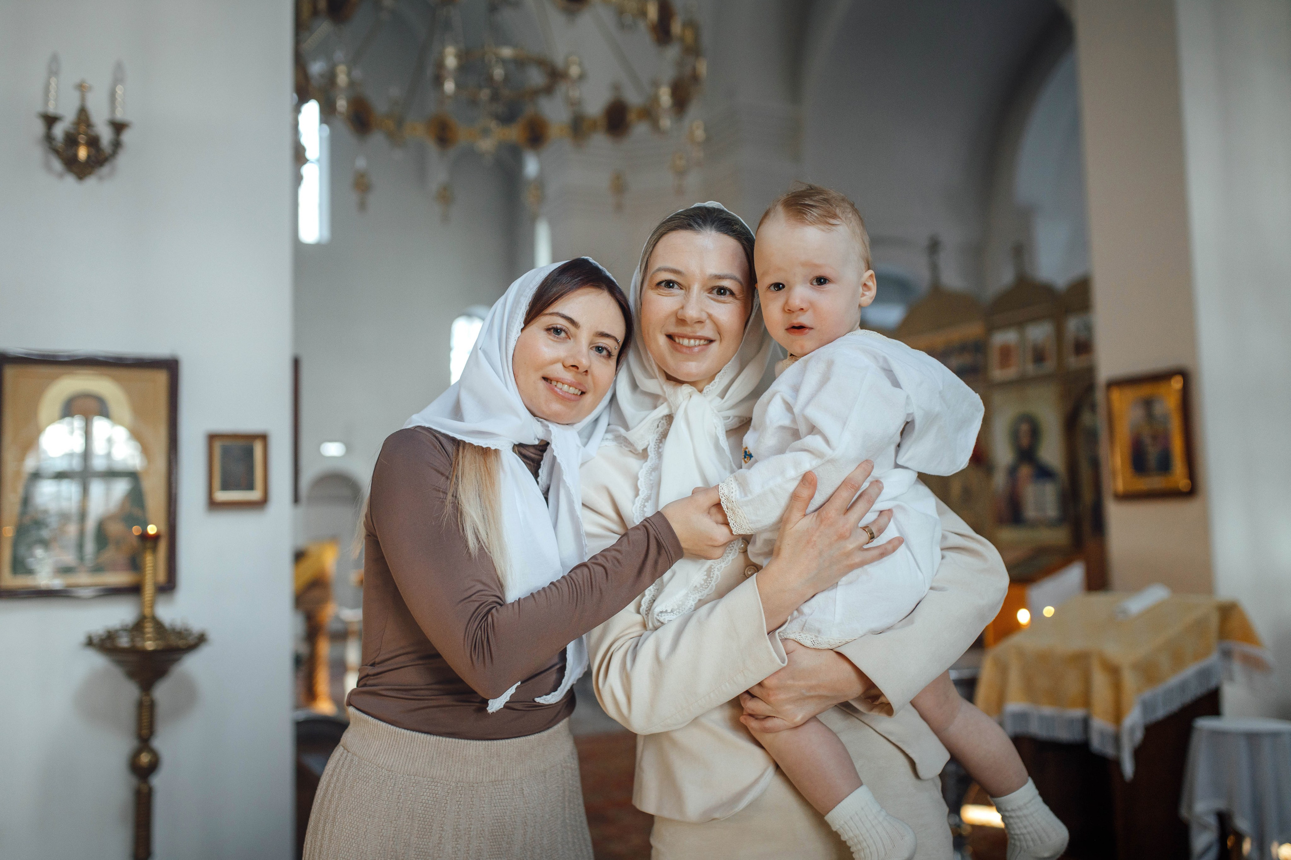 Таинство крещения Льва, храм Вознесения Господня, Ждановичи, февраль 2025