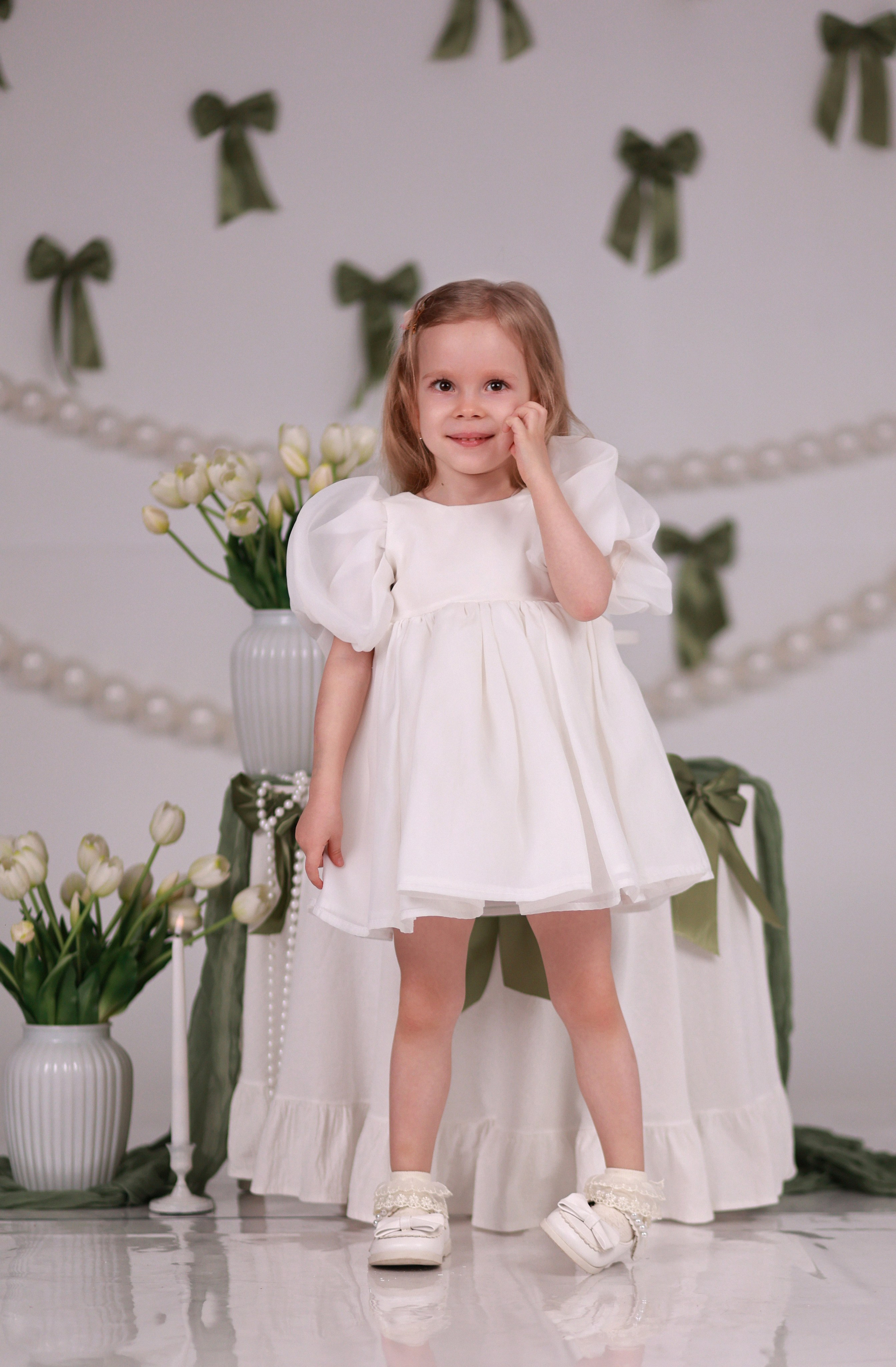 Зеленые бантики. Детский семейный фотограф Краснодар